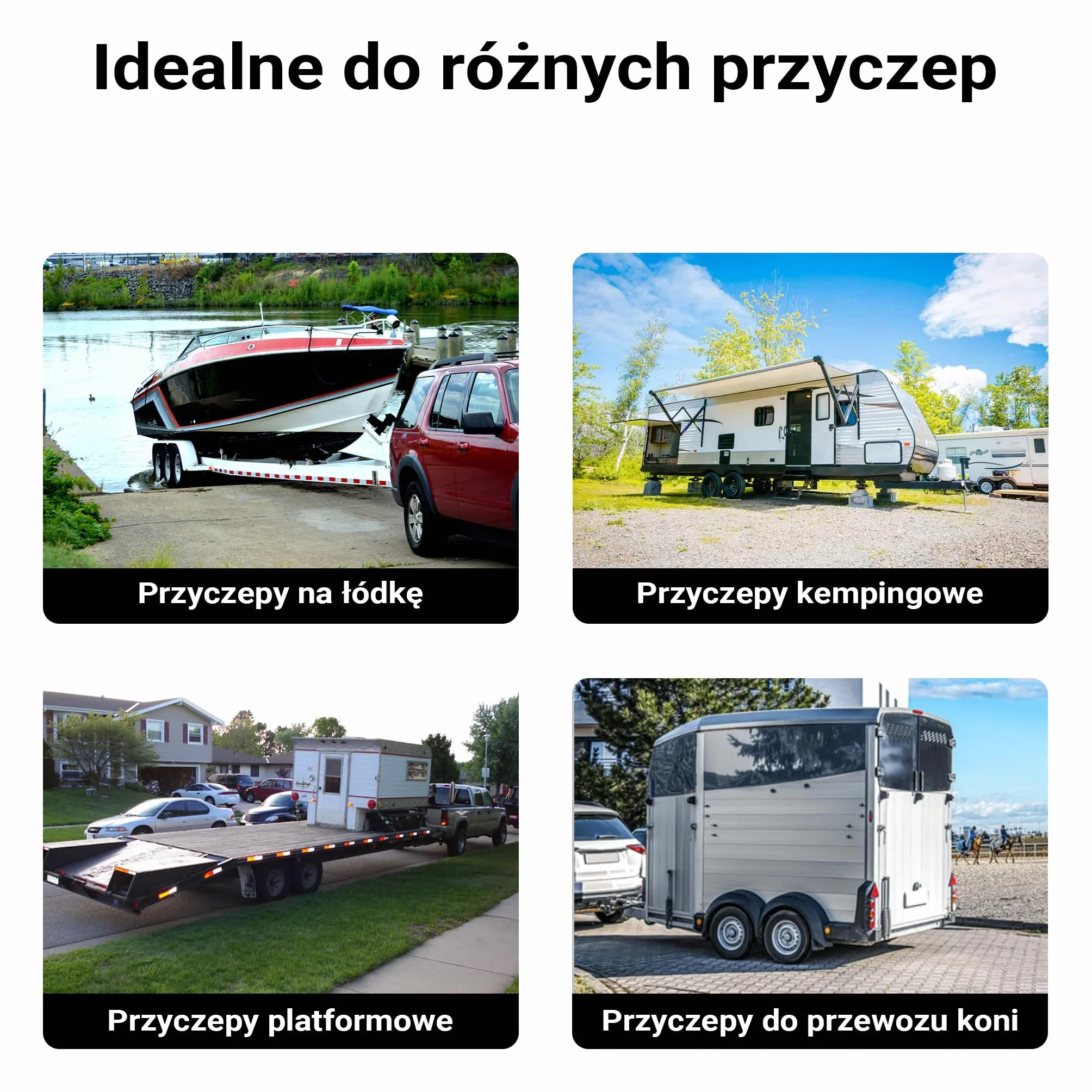 XPOtool Podpora przyczepy 2stk. z regulowaną wysokością 510-760mm wsparcie 2 uchwyty zaciskowe Ø48mm