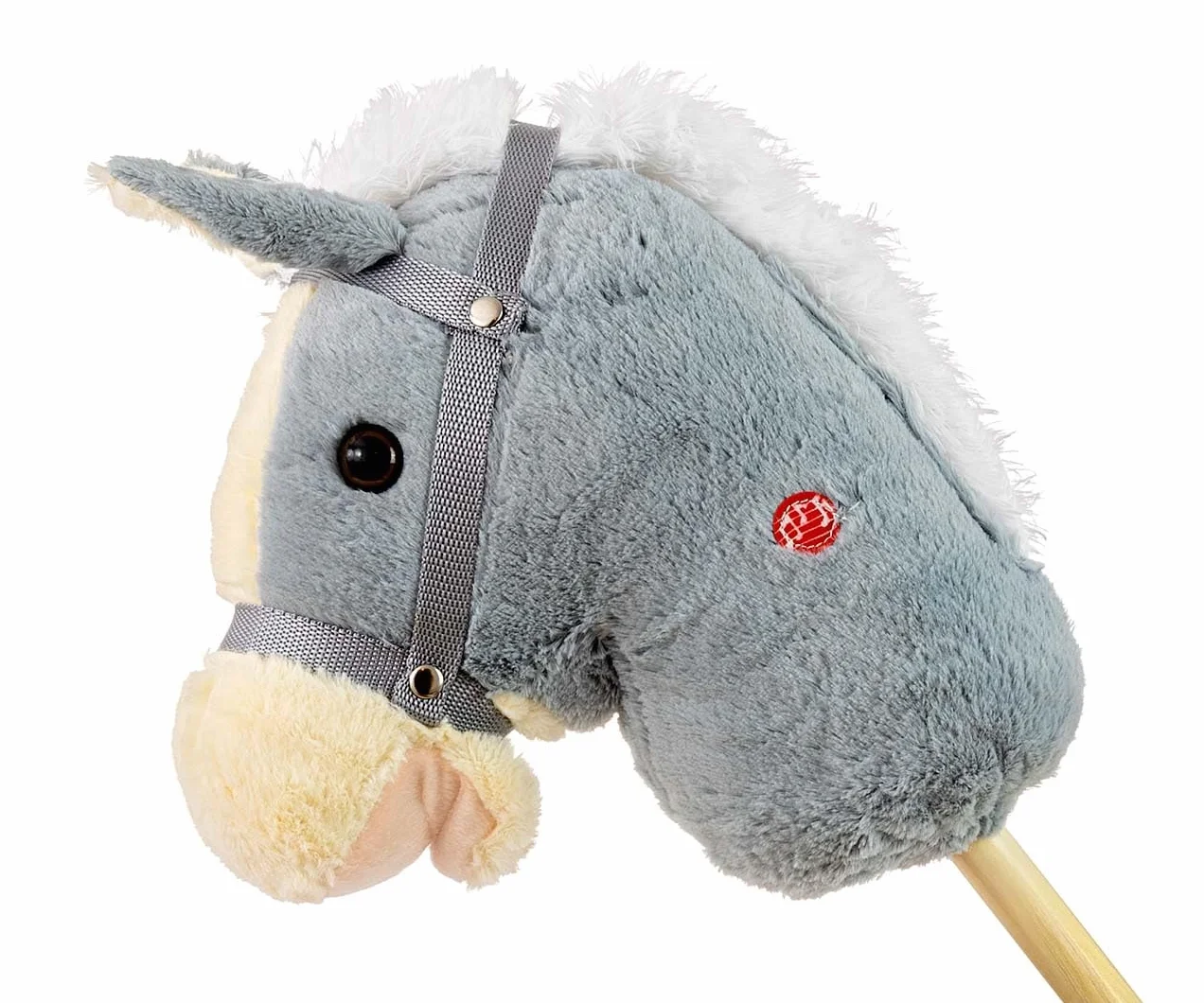 Milly Mally Hobby Koń na Kiju Light Pink hobby horse zabawka dla dzieci 18m+ (Grey)