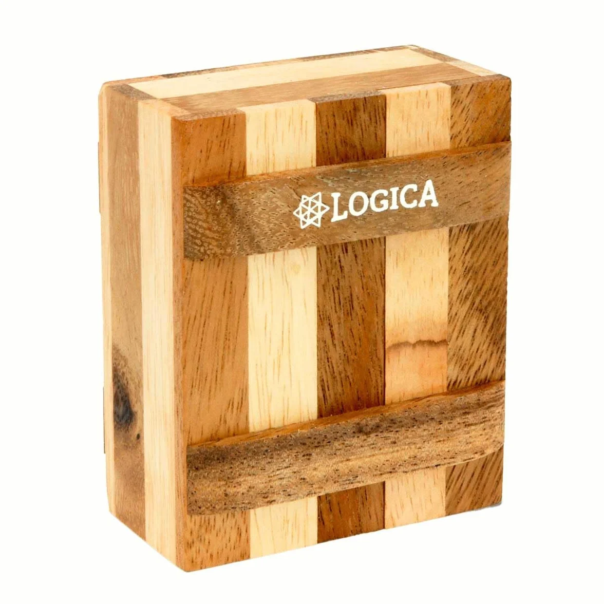 Logica Spiele Art. Zebra Schrein - Magiczne Pudełko na Prezent z Drewna - Trudność: 3/6 Trudny - Kolekcja Leonardo da Vinci