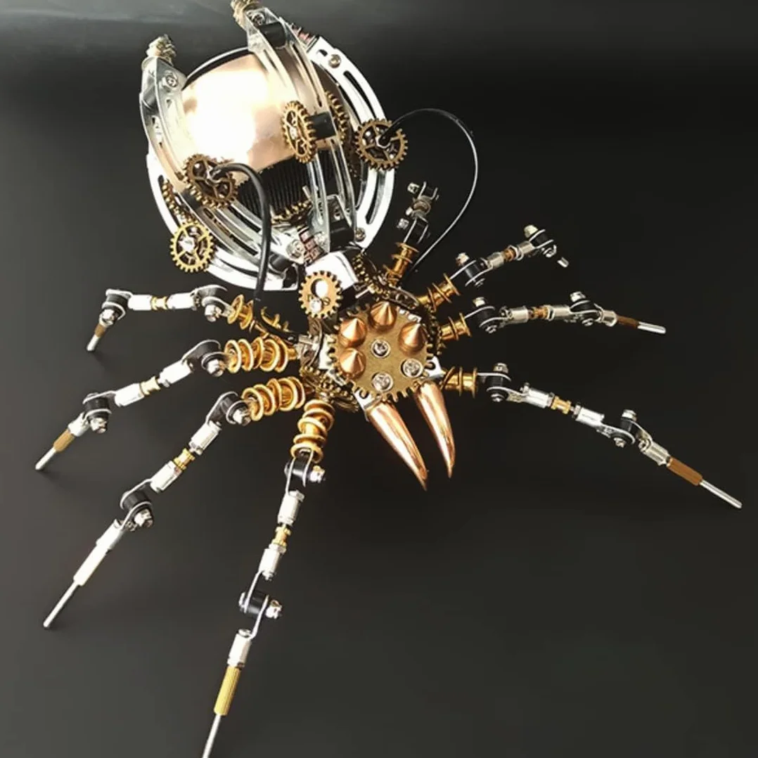 Metalowe puzzle 3D, model pająka, zestaw z głośnikiem, "zrób to sam", metalowe puzzle 3D, dla dorosłych, z zestawem narzędzi, metalowe puzzle w stylu retro, zestaw modelarski, zabawka