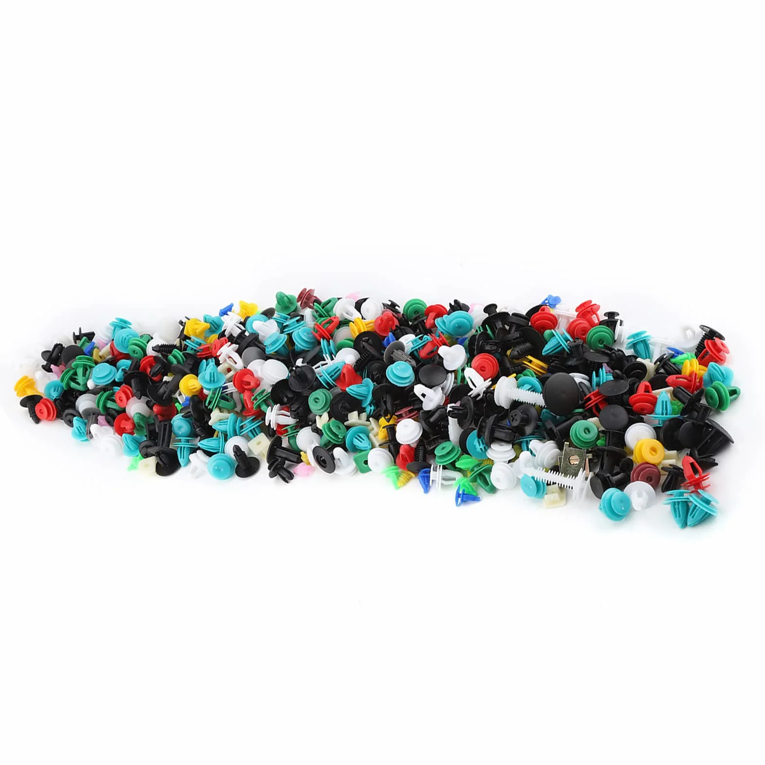 500 szt. 30 Rozmiarów Plastikowe Klipsy Ustalające Samochodu, Różne Plastikowe Klipsy do Tapicerki Drzwi Samochodu ZderzakMocujący Zestaw Nitów Push Pin Kit