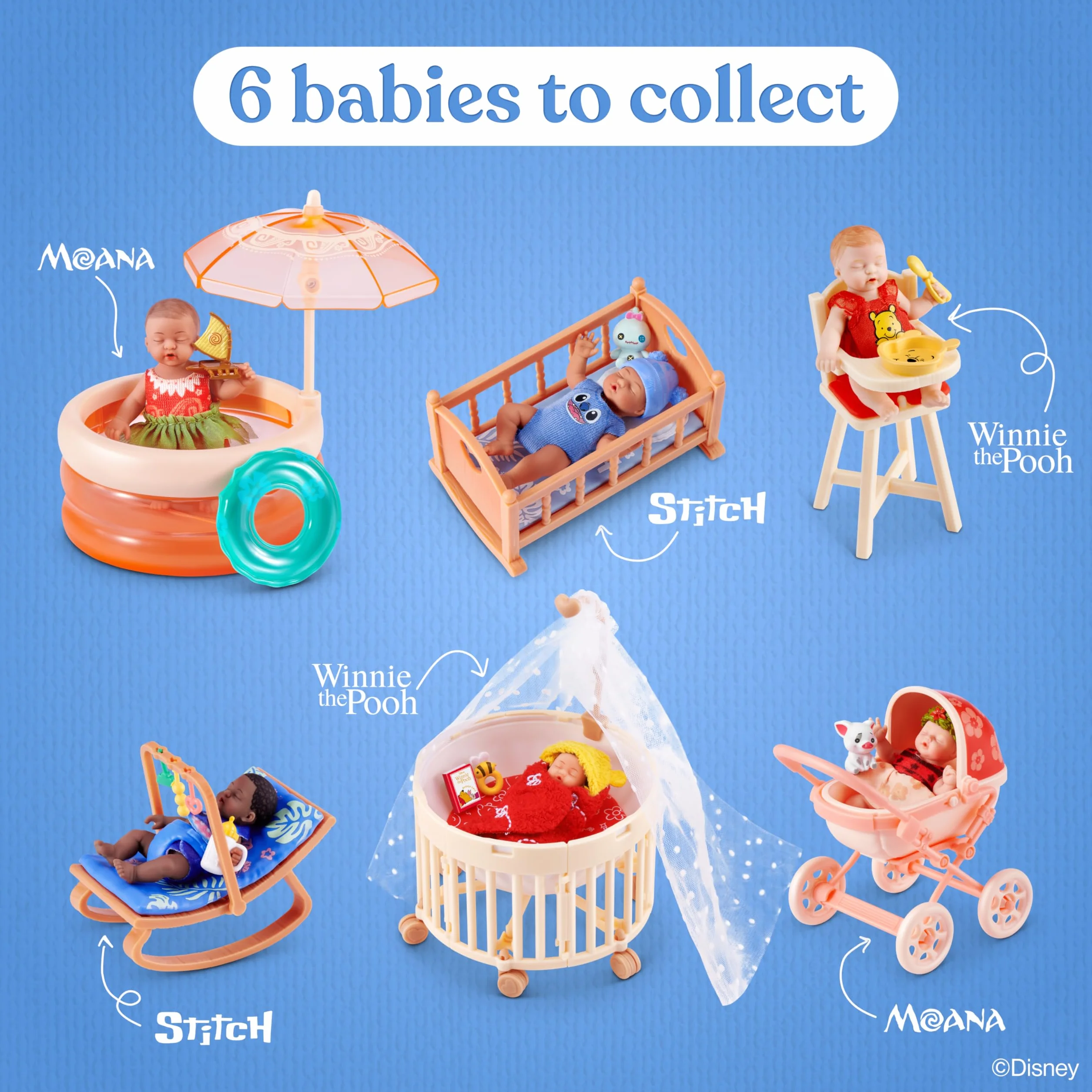 MY MINI-MY MINI BABY DISNEY SERIES 1 kapsułka, 2 szt. w rurce PVC