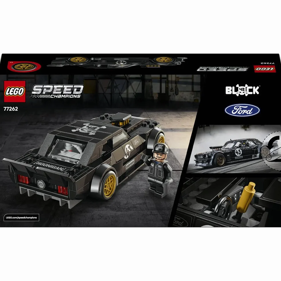LEGO Speed Champions 65 Ford Mustang Hoonicorn V1 Kena Blocka, zabawka konstrukcyjna dla chłopca lub dziewczynki, zestaw z samochodem wyścigowym dla dzieci, pomysł na prezent dla 9-latka 77262