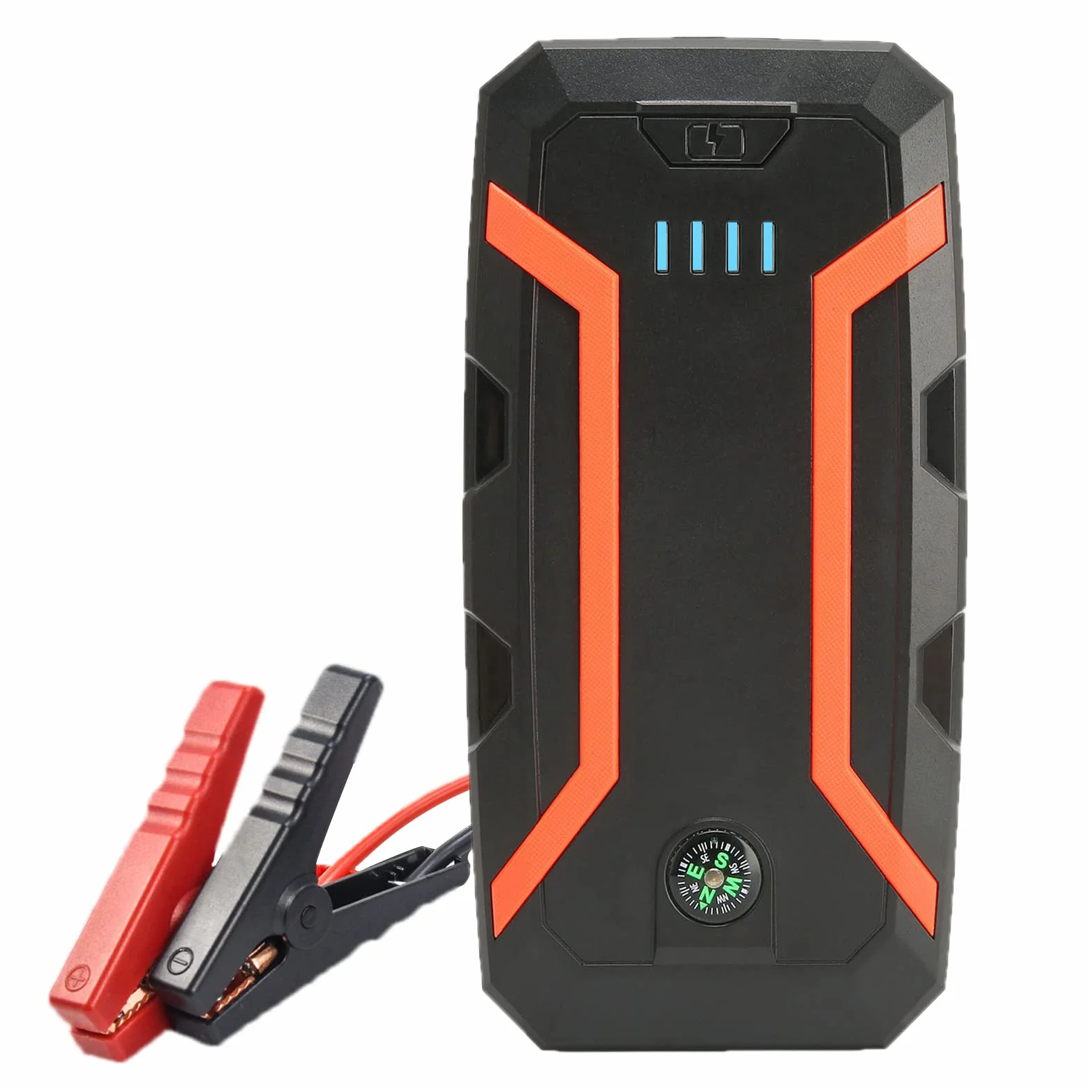 Rozrusznik Samochodowy, 1500A 12000 MAh Przenośny Rozrusznik Samochodowy do 7,2 L Gazu, 5,5 L Silnik Wysokoprężny, 12 V Wzmacniacz Akumulatora Samochodowego z kompasową lampką LED