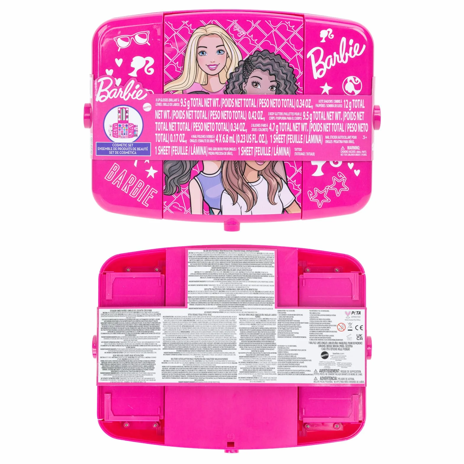 Barbie Zestaw Makijażu z Podświetlanym Lustrem i Lakierem