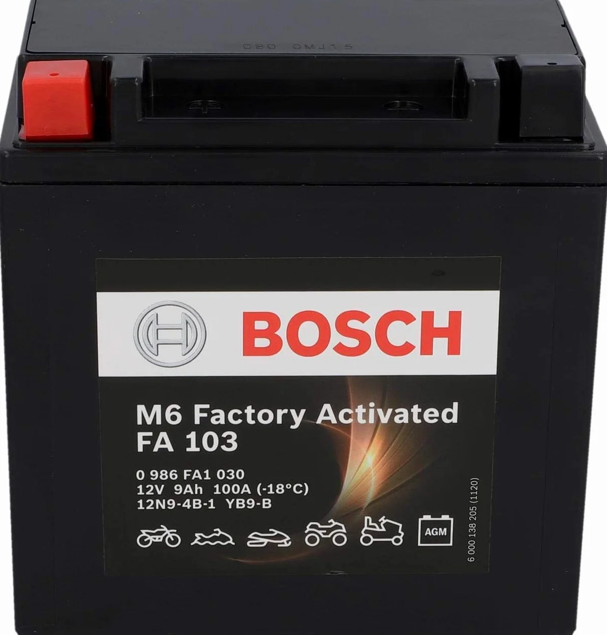 Bosch Akumulator 0986FA1030 139 x 135 x 75 mm Czarny