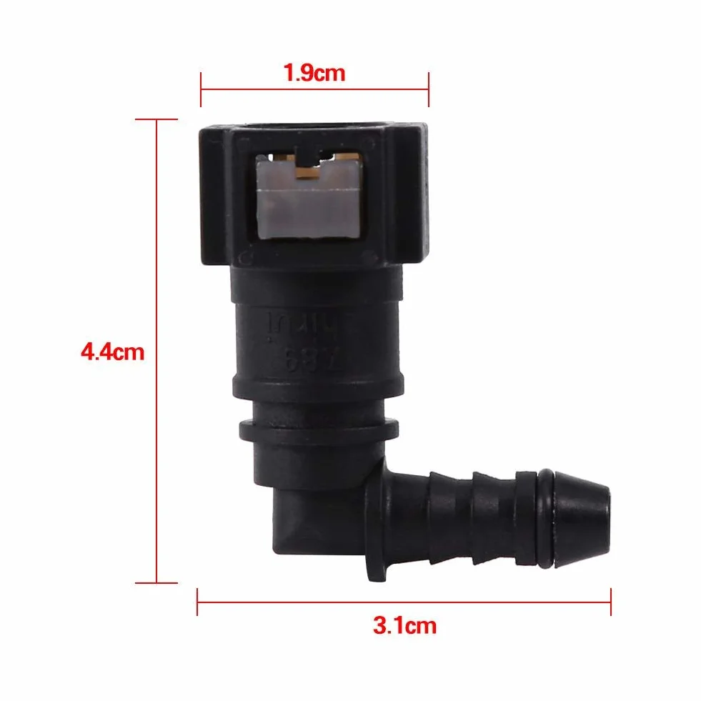 DEWIN Złącze przewodu paliwa szybkozłącze motocyklowe ID6 żeński 7,89 mm Elbow