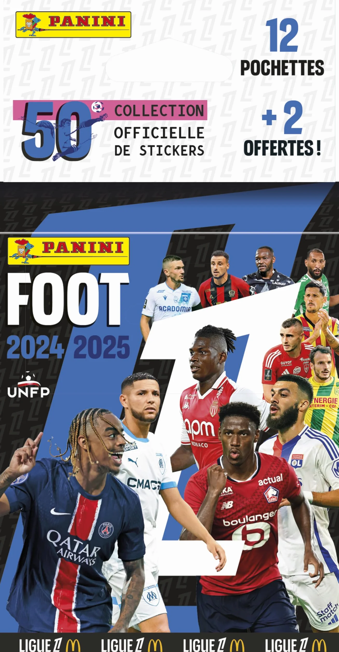 Panini Foot 2024-2025 Ligue 1 McDonald's Blister 12 kieszeni + 2 prezenty, 004842KBFGD14
