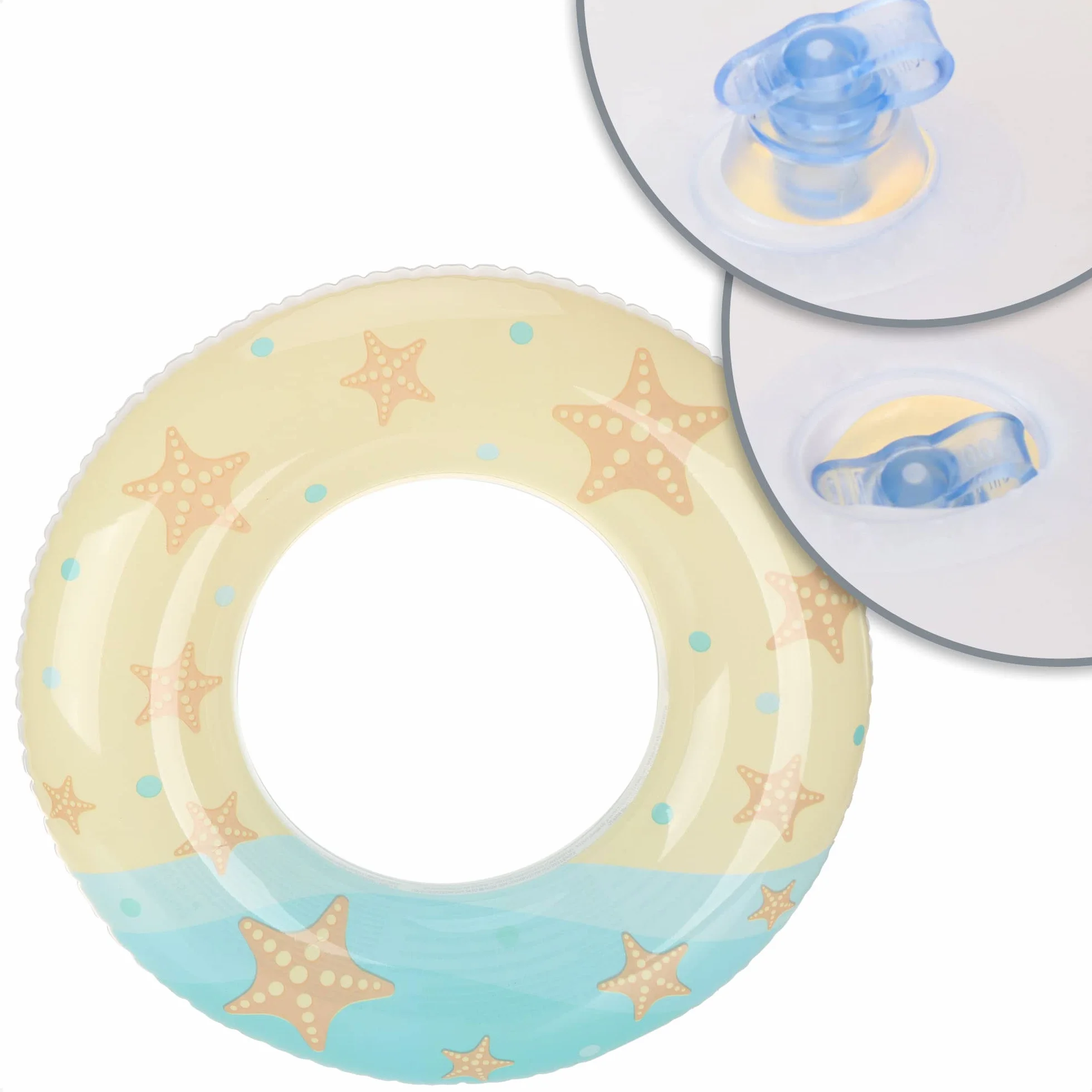 com-four® 2x opony do plywania - kolo do plywania do zabawy w kapieli - nadmuchiwane kolo wodne - pomoc w plywaniu (02 sztuki - Ø 61 cm w kolorze)