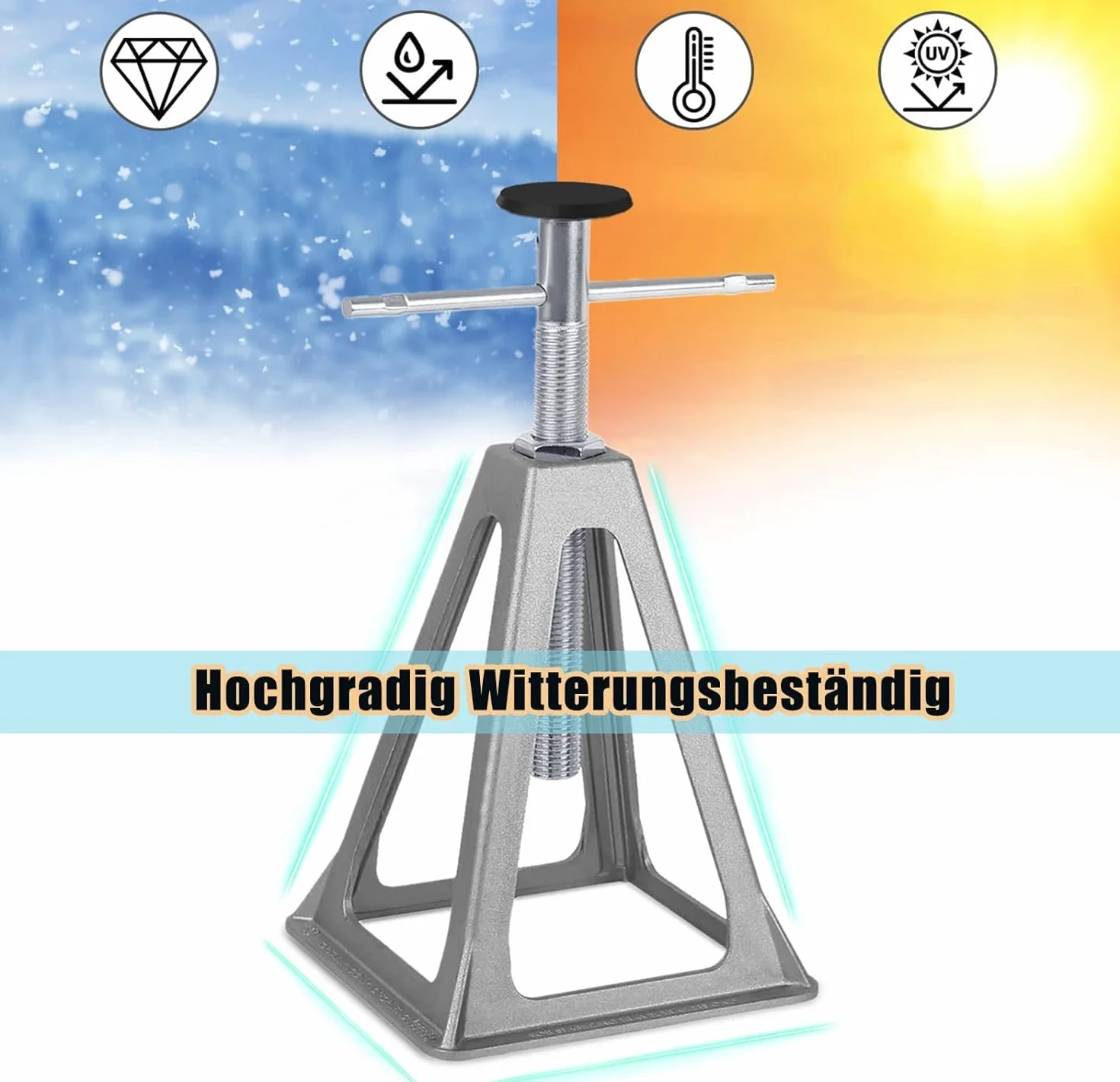 HENGMEI Podpórka do przyczep kempingowych 4 sztuki 1000 kg aluminium