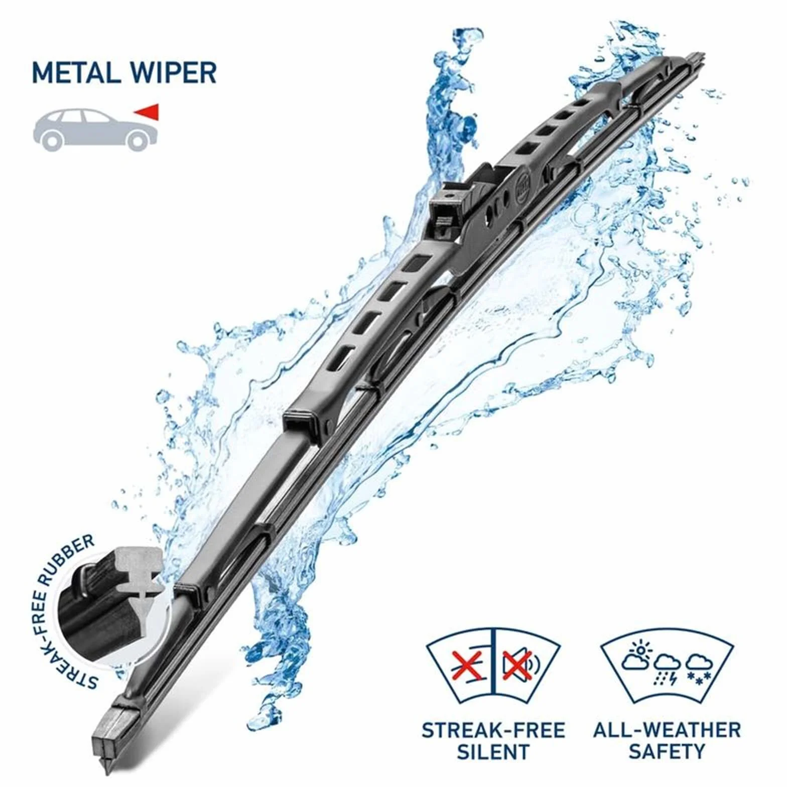 HELLA 9XW 178 878-141 Metal Wiper Pióro wycieraczki - WP35 - Pióro wycieraczki przegubowe (tradycyjne) - dla pojazdu z kierownicą z lewej strony - 14" - 350[mm] - z tyłu - Ilość: 1