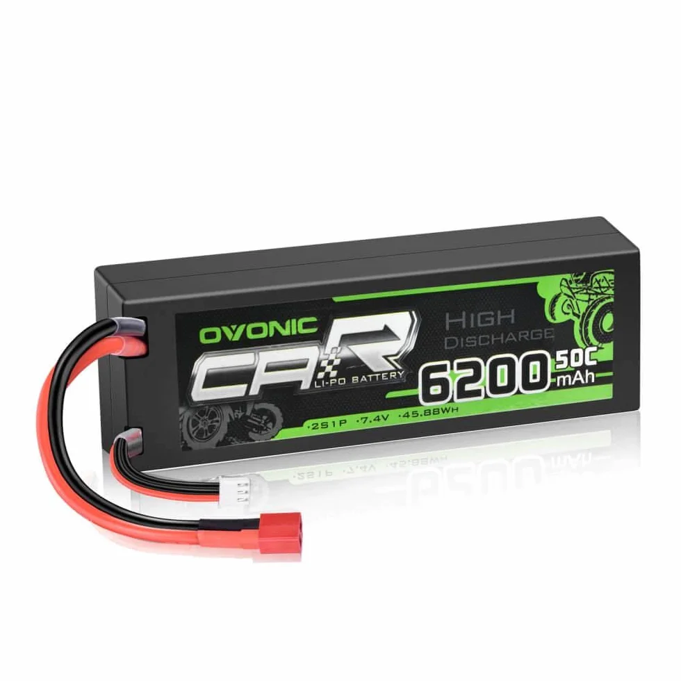 OVONIC 2s Lipo akumulator 6200 mAh 7,4 V 50C z wtyczką T Hardcase Lipo ogniwa baterii do RC Truck Truggy