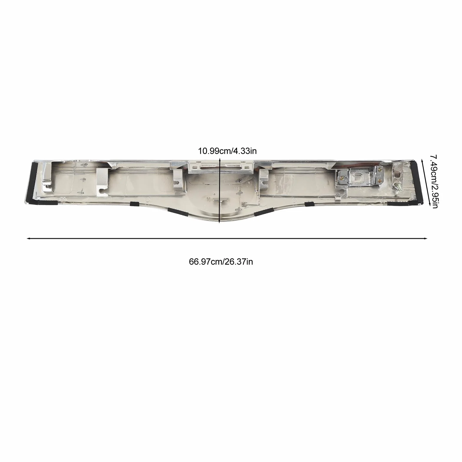 Osłona klamki drewniane klapy dla Prius 2004-2009 - Zamiennik OEM 7680147050C0 - Ozdoba klamki bagażnika dla Prius XW20 (Galwanizowane)