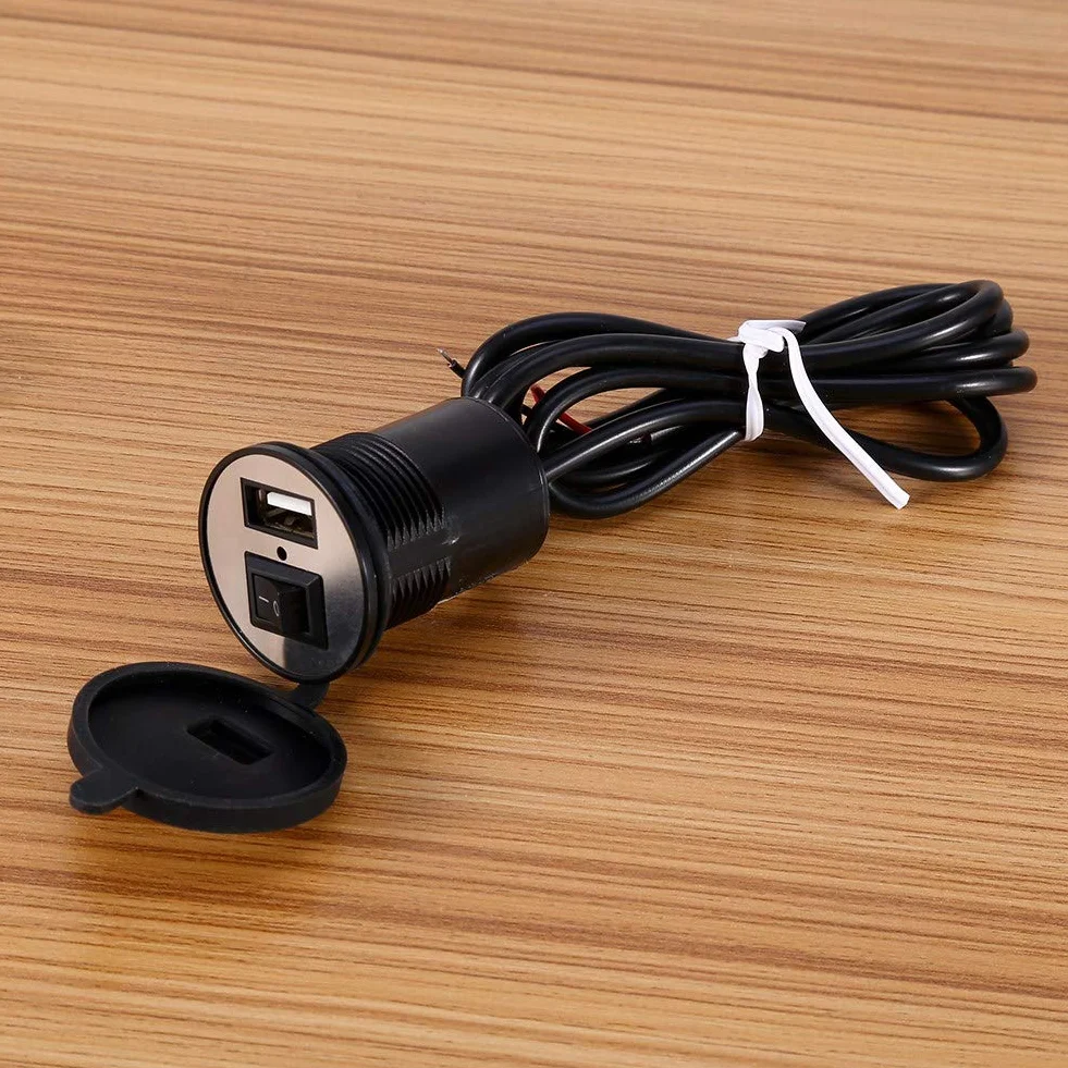 Ładowarka na Kierownicę, 12V Czarny Wodoodporny USB Motocykl Telefon Komórkowy Gniazdo ładowarki do Telefonu Komórkowego