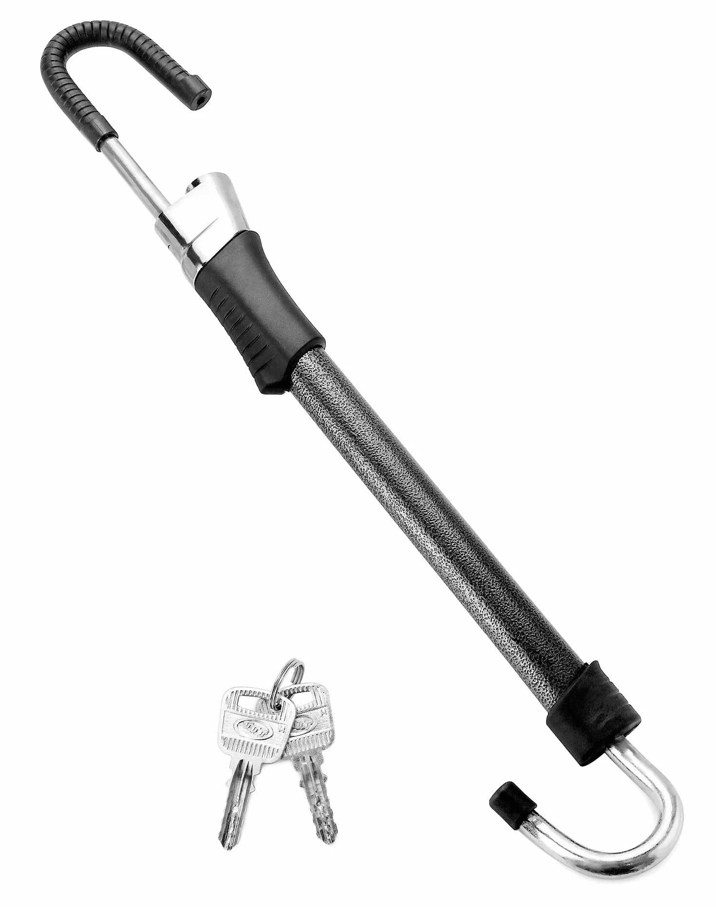 QWORK Wzmocniona blokada kierownicy przed kradzieżą do samochodu ciężarowego RV 67-81,5 cm