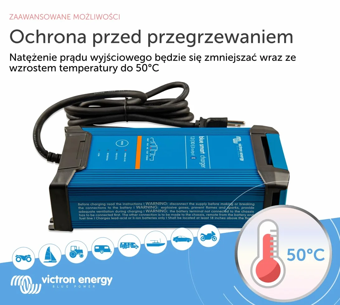 Victron Energy Blue Smart IP22 12-Volt 30 amp 230V Ładowarka do Akumulatorów CEE 7/7 Bluetooth
