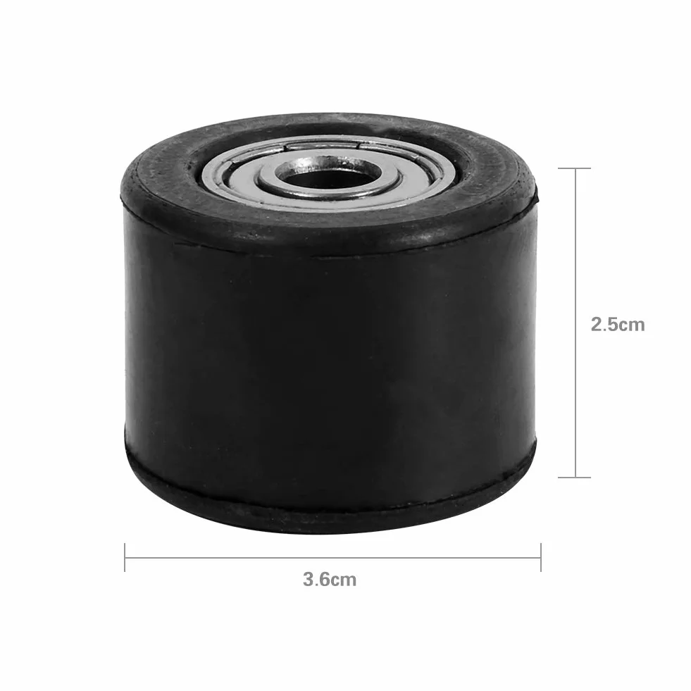 Rolka Koła Pasowego łańcucha, Rolka Napinacza łańcucha 8mm Prowadnica Koła Pasowego do Motocykla Enduro Bike Enduro (czarny)