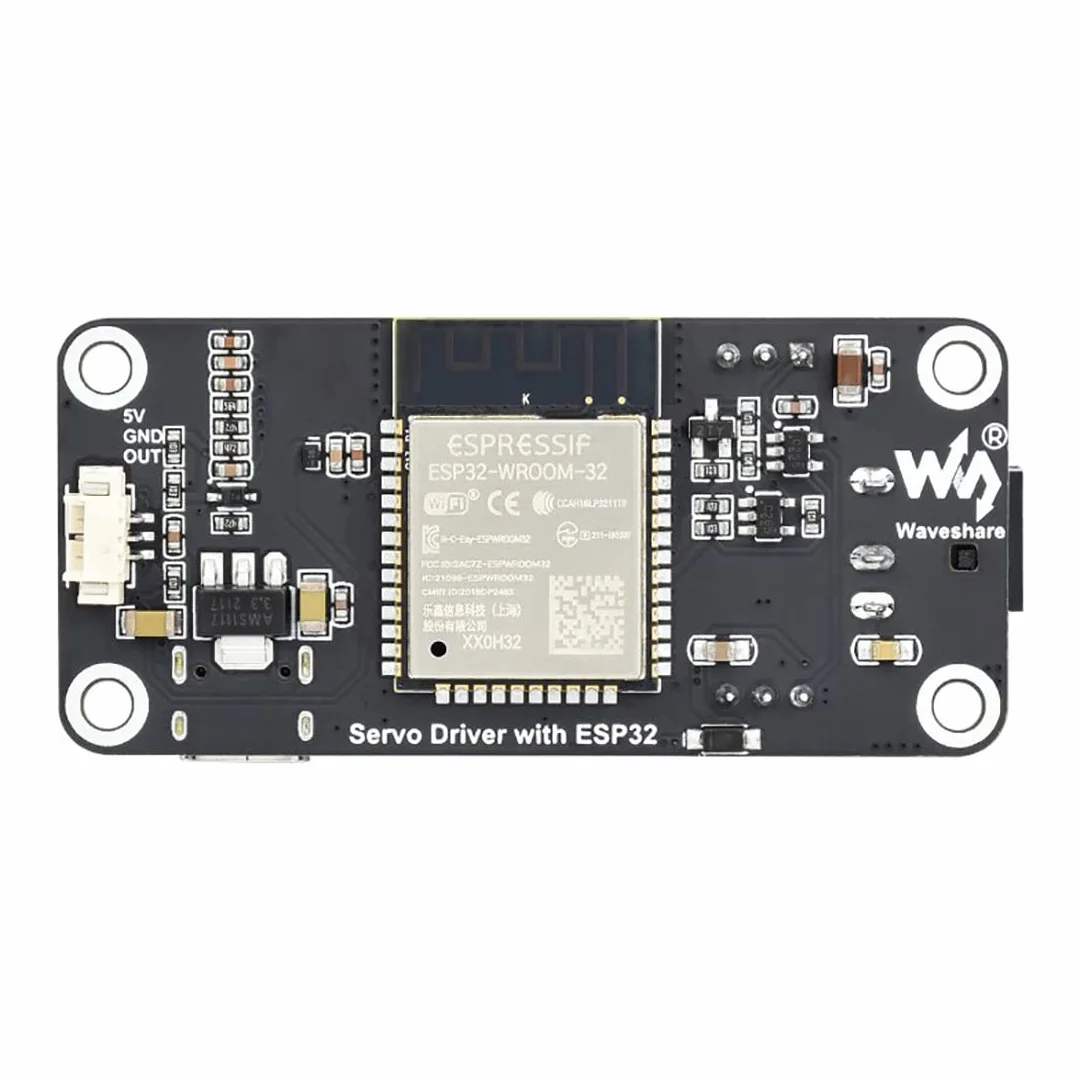 ESP32 Servo Driver Expansion Board for Serial Bus Servos, Allows Controlling up to 253 Serwa, Built-In WiFi and Bluetooth