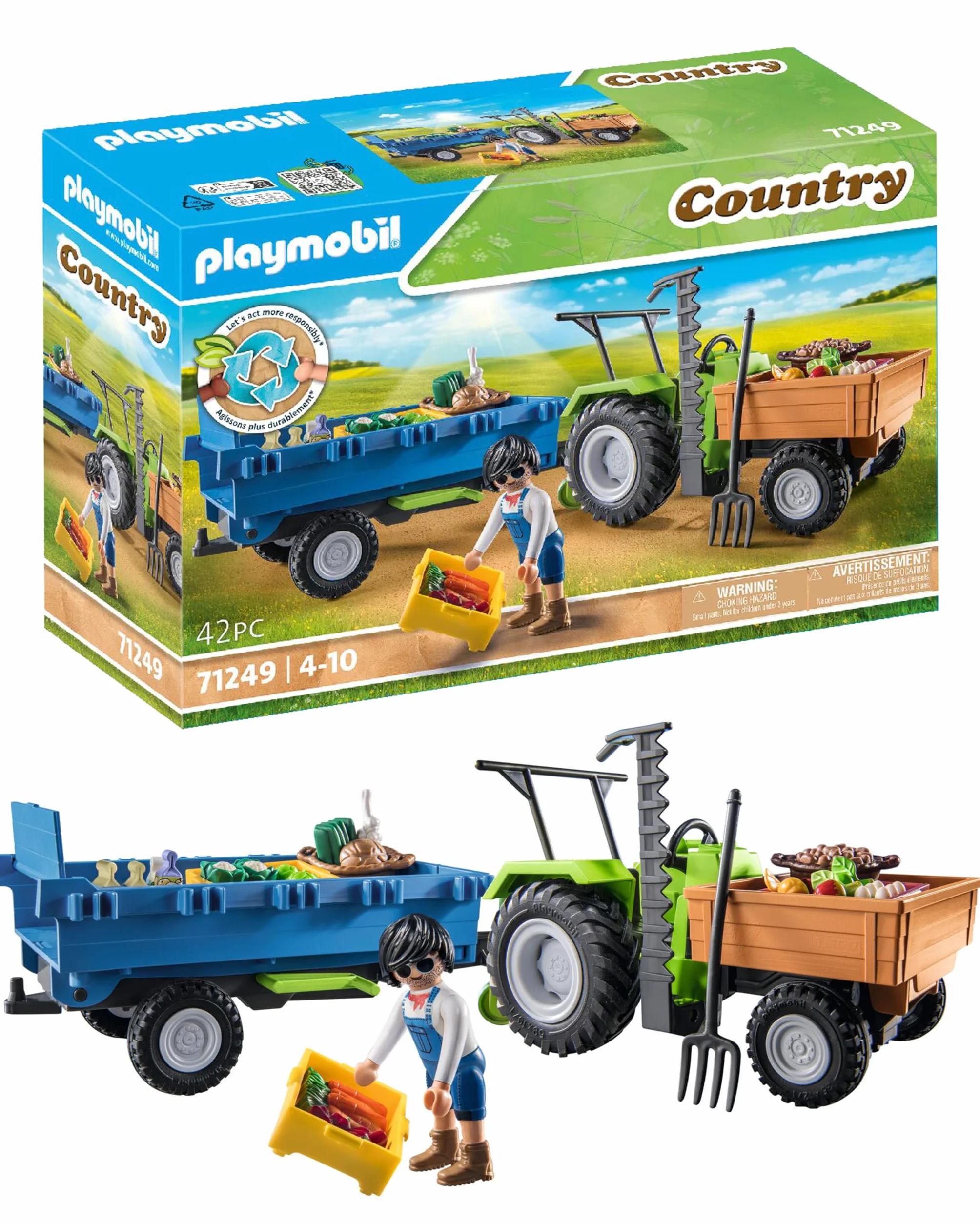 PLAYMOBIL Country 71249 Traktor z przyczepą, od 4 lat