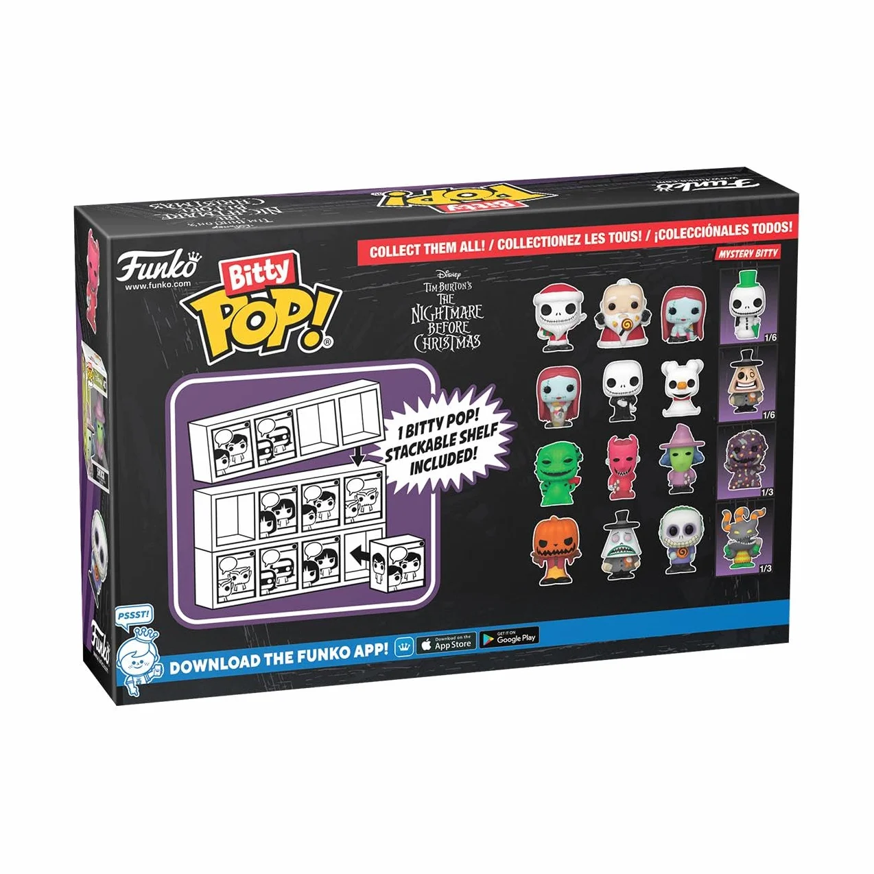 Funko Bitty POP! the Nightmare Before Christmas - Pumpkin Jack 4PKand A Surprise Mystery Mini Figure - 0,9 cala (2,2 cm) - Disney: the Nightmare Before Christmas Collectable - Pomysł na prezent