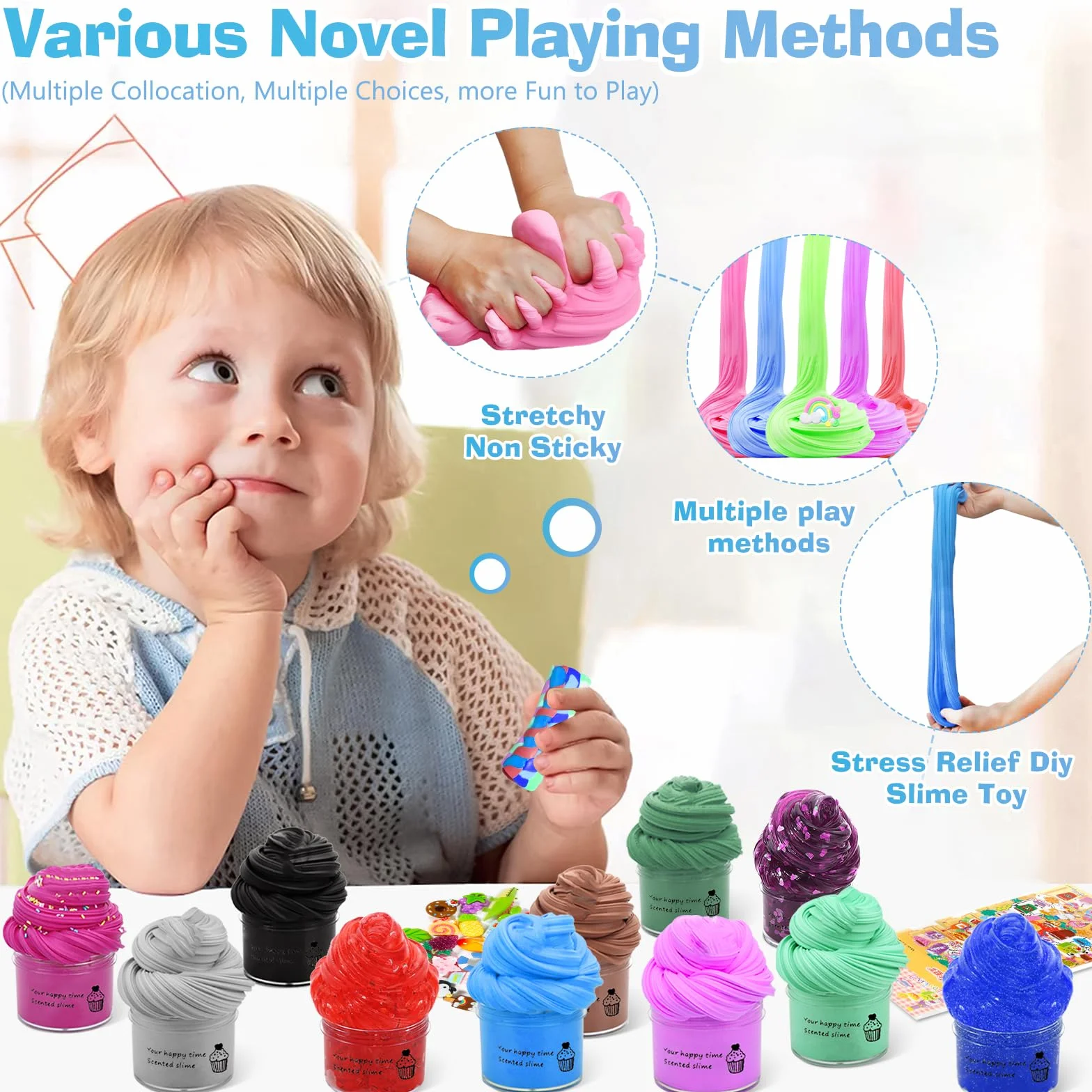 36 zestawów Fluffy Butter Slime, przezroczyste produkty Slime dla dzieci, zabawki Slime Putty, zabawka antystresowa, super rozciągliwe Slime Kids Slime Party upominki
