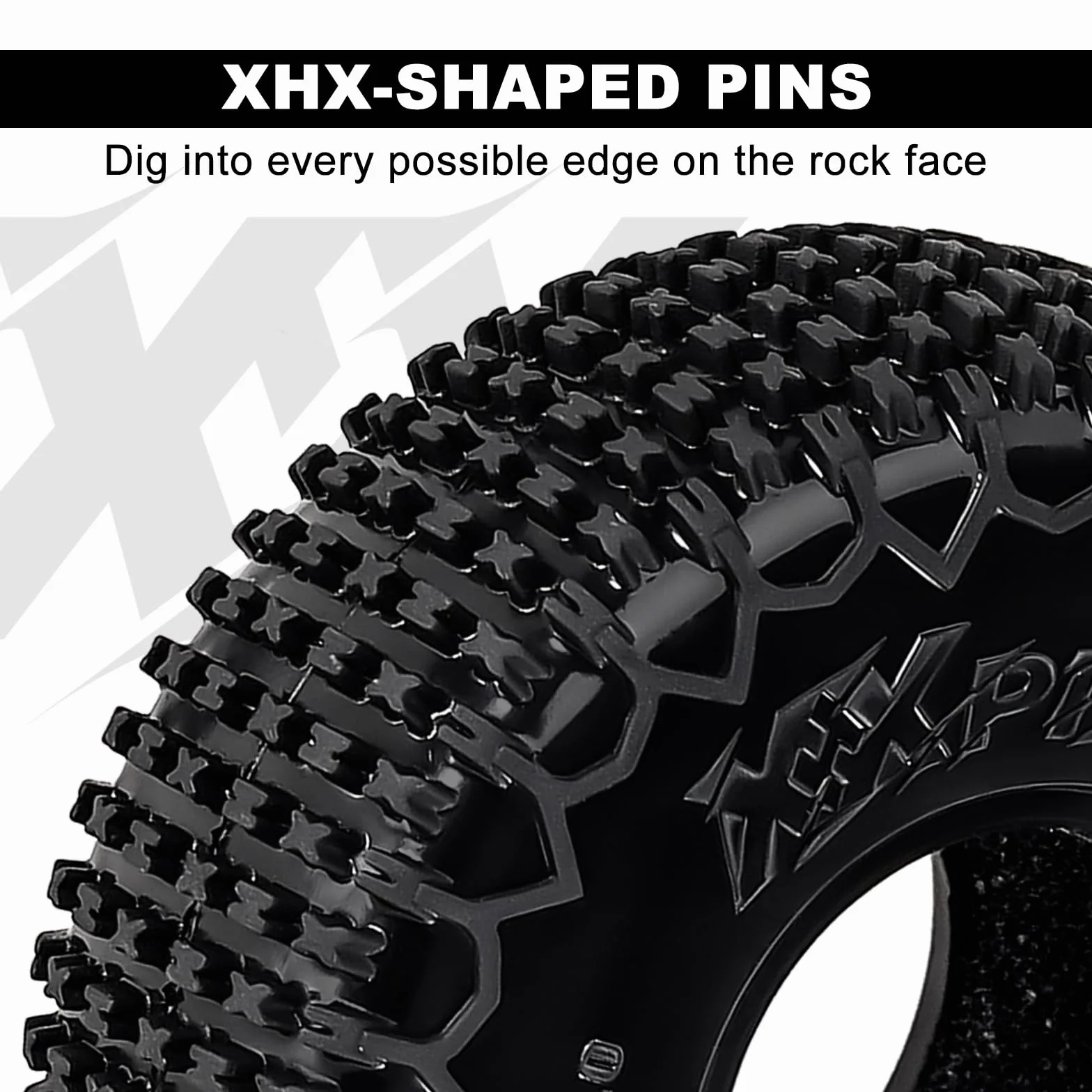 INJORA Opony 1.0 -S5 60 * 20 mm XHX Pin Opona do 1/18 1/24 RC Crawler SCX24 FCX24