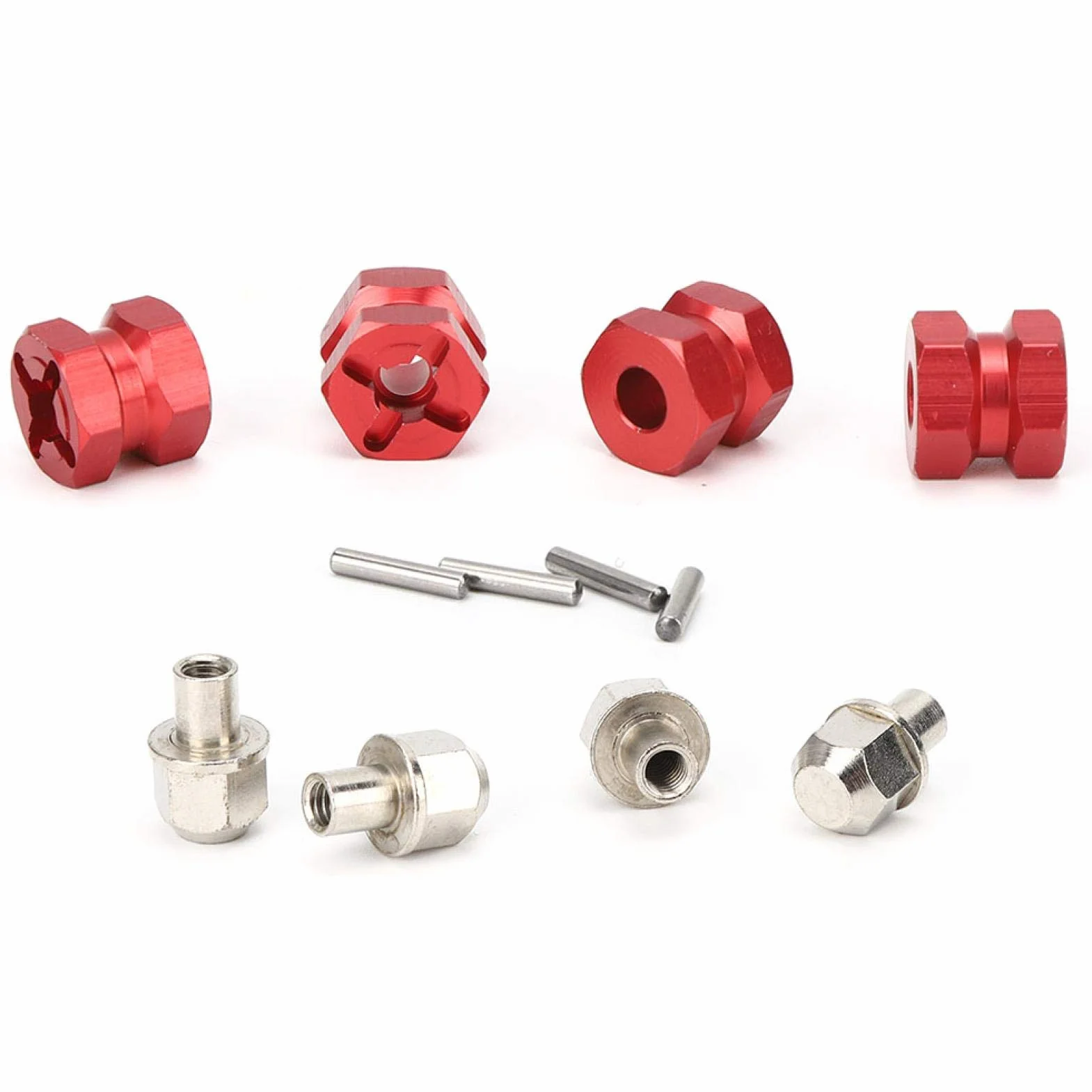 RC Hub Adapter, 12mm RC Hub Hex Adapter, Hex Wheel Hub Rc Car Part Metalowy Adapter do Traxxas Hsp Remote Control Crawler Remote Control Car(Length 12mm)