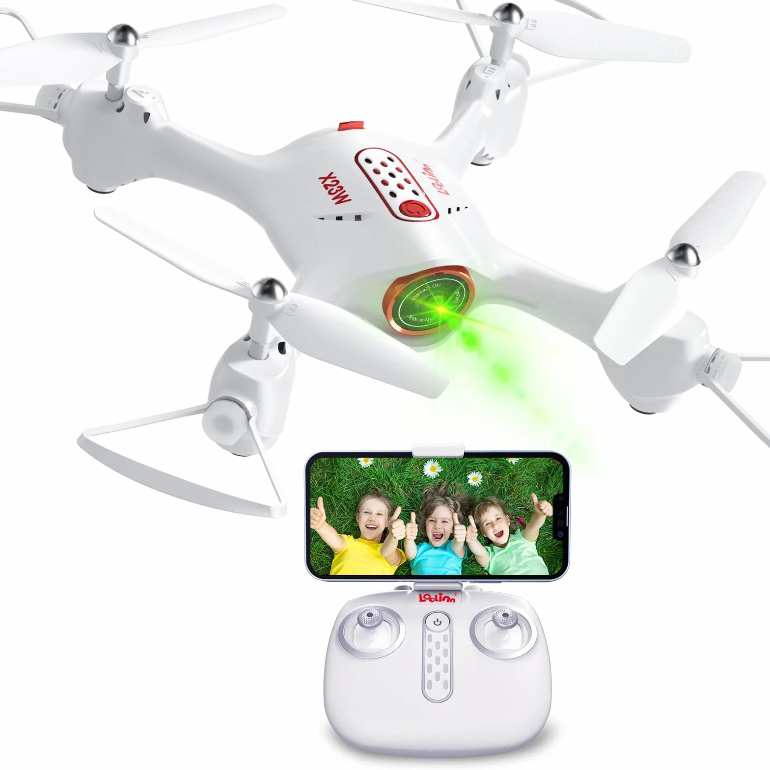 Loolinn Dron z kamerą jako prezent dla dzieci od 8 lat – bardzo łatwy do latania, transmisja wideo w czasie rzeczywistym – dron dla dzieci, sprawdzony certyfikat C0 (prezent dla chłopców i dziewcząt)