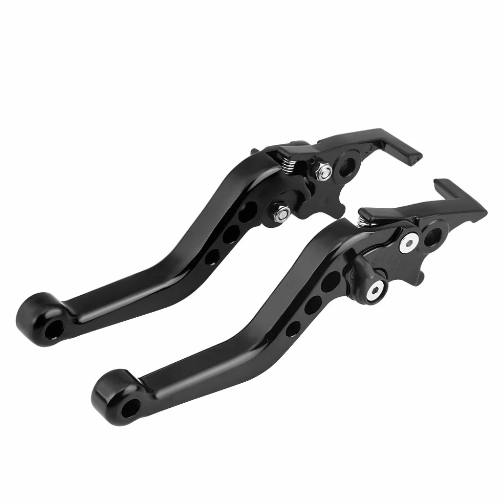 Dźwignie hamulca motocyklowego CNC ze stopu aluminium, podwójna dźwignia hamulca tarczowego i sprzęgła, czarna para