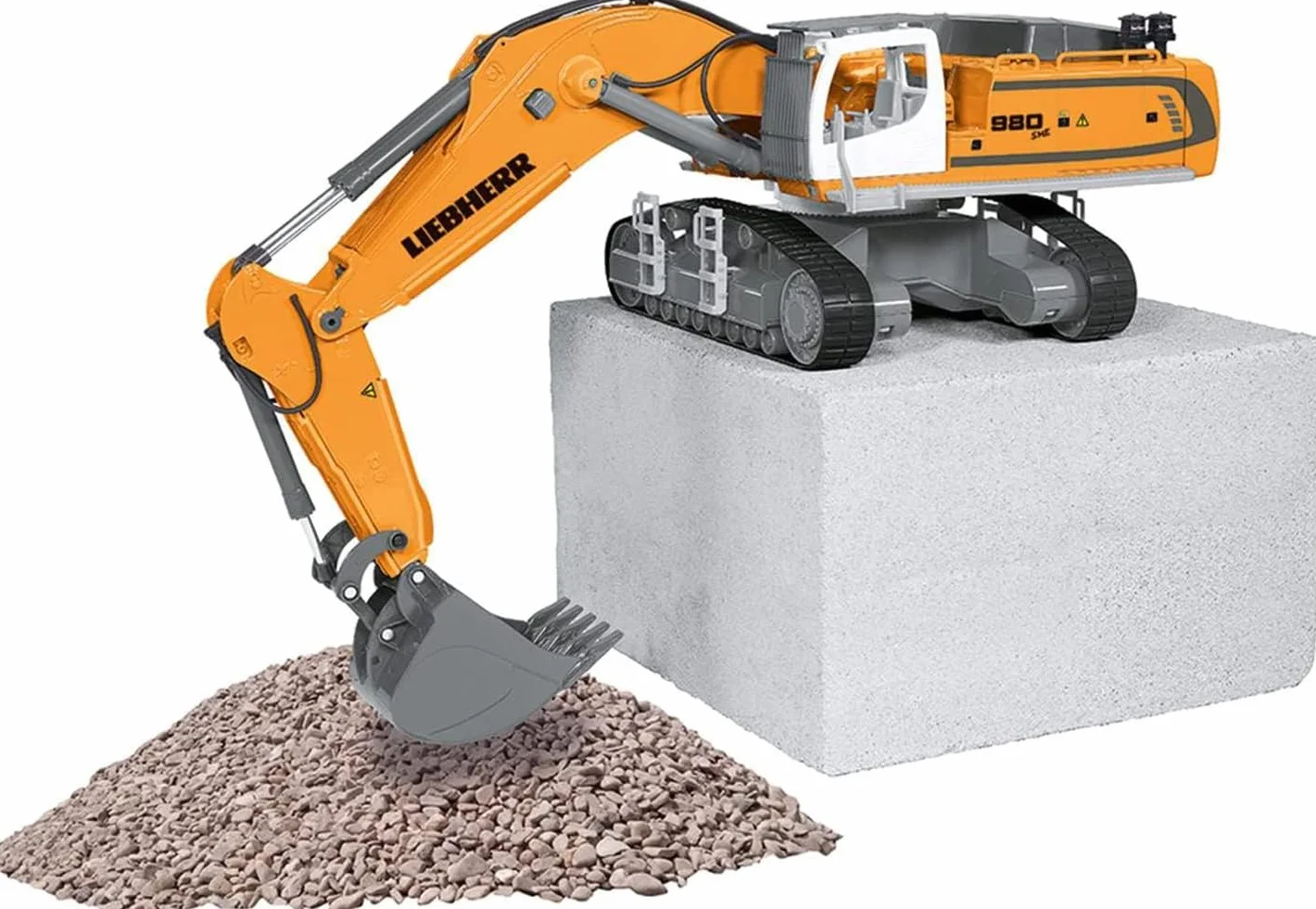 Siku 6741, Liebherr R980 SME Koparka gąsienicowa, Zdalne sterowanie, 1:32, Możliwe sterowanie aplikacją Bluetooth, Bez pilota zdalnego sterowania, Metal,tworzywo sztuczne, żółty