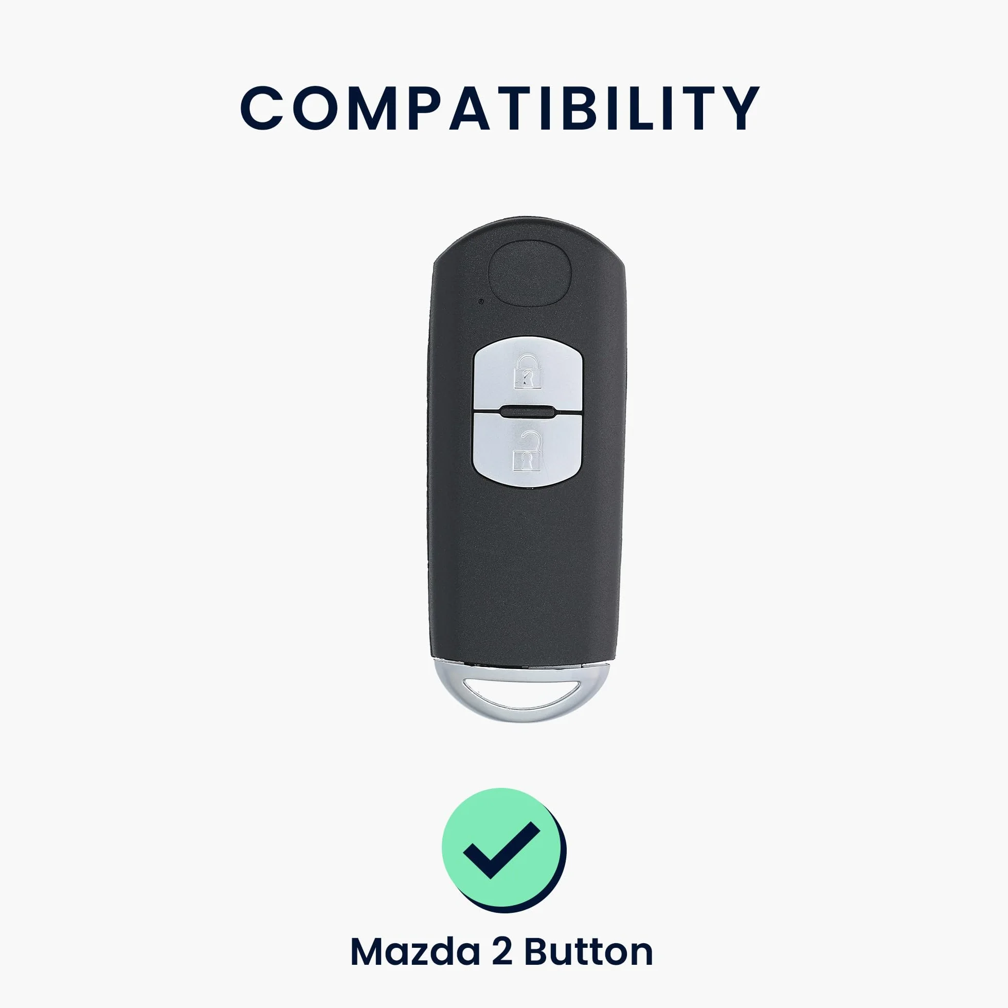 kwmobile Etui kompatybilne z Mazda Keyless Go Key Car Key Cover - Silikonowy pokrowiec na pilot samochodowy - Czarny/Niebieski