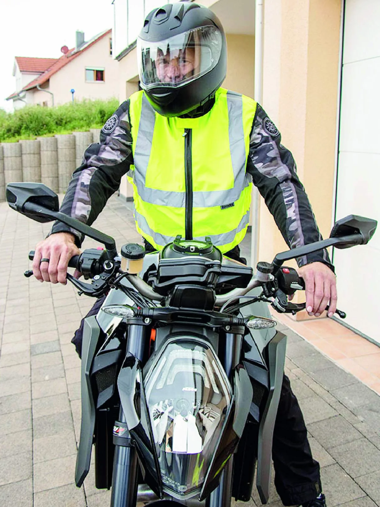 Korntex Hi-Vis Kamizelka motocyklowa sygnałowa żółta L