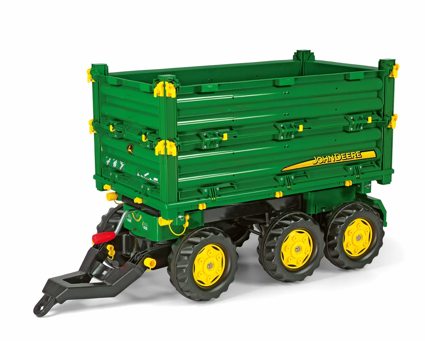 Rolly Toys rollyMulti Trailer John Deere Kipper (wywrotka trójstronna z korbą gwintowaną, sprzęgłem tylnym) 125043
