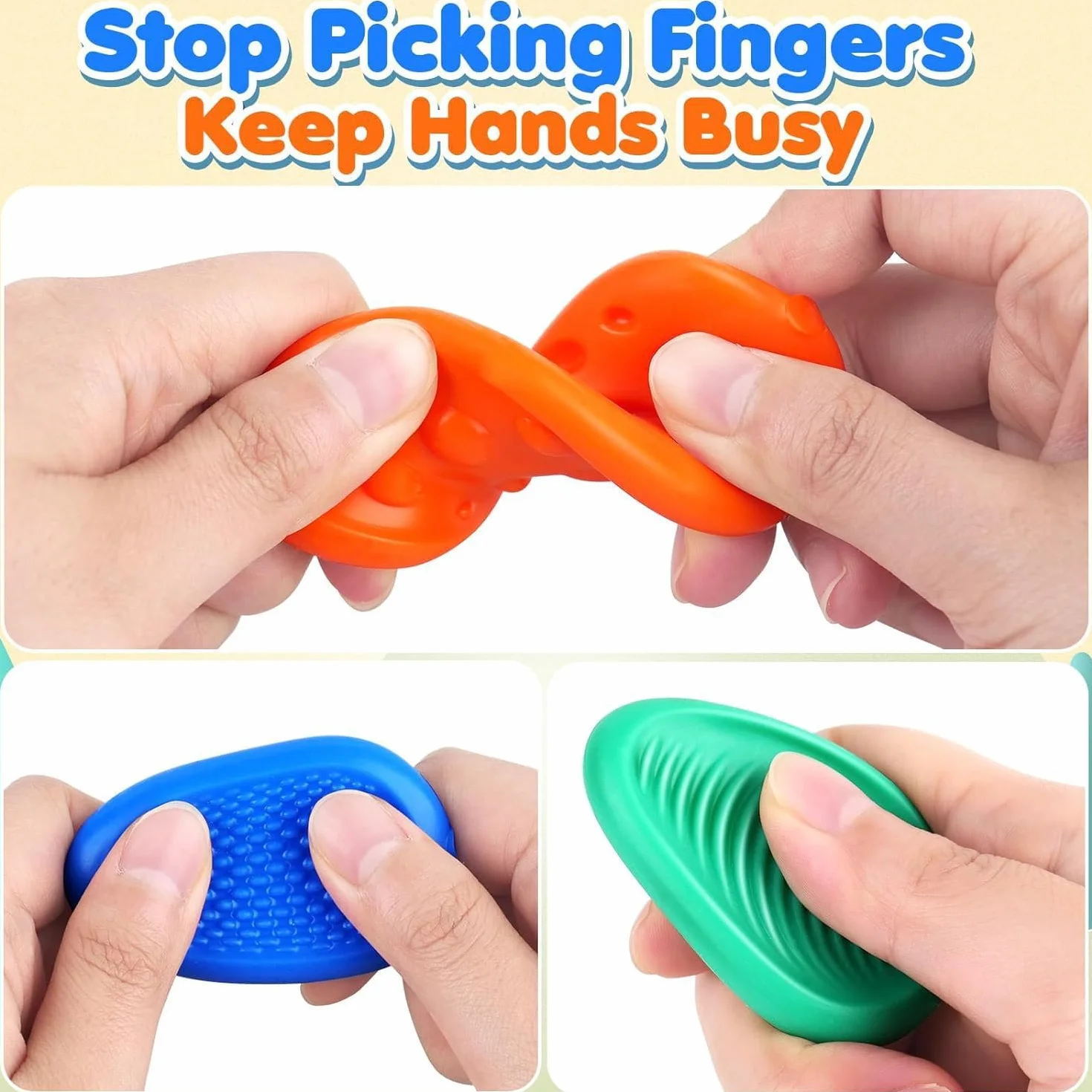 Fidget Toys zestaw 12 sztuk, zabawki sensoryczne, antystresowe, dla dzieci i dorosłych, redukujące stres, stany lękowe, ADHD i autyzm