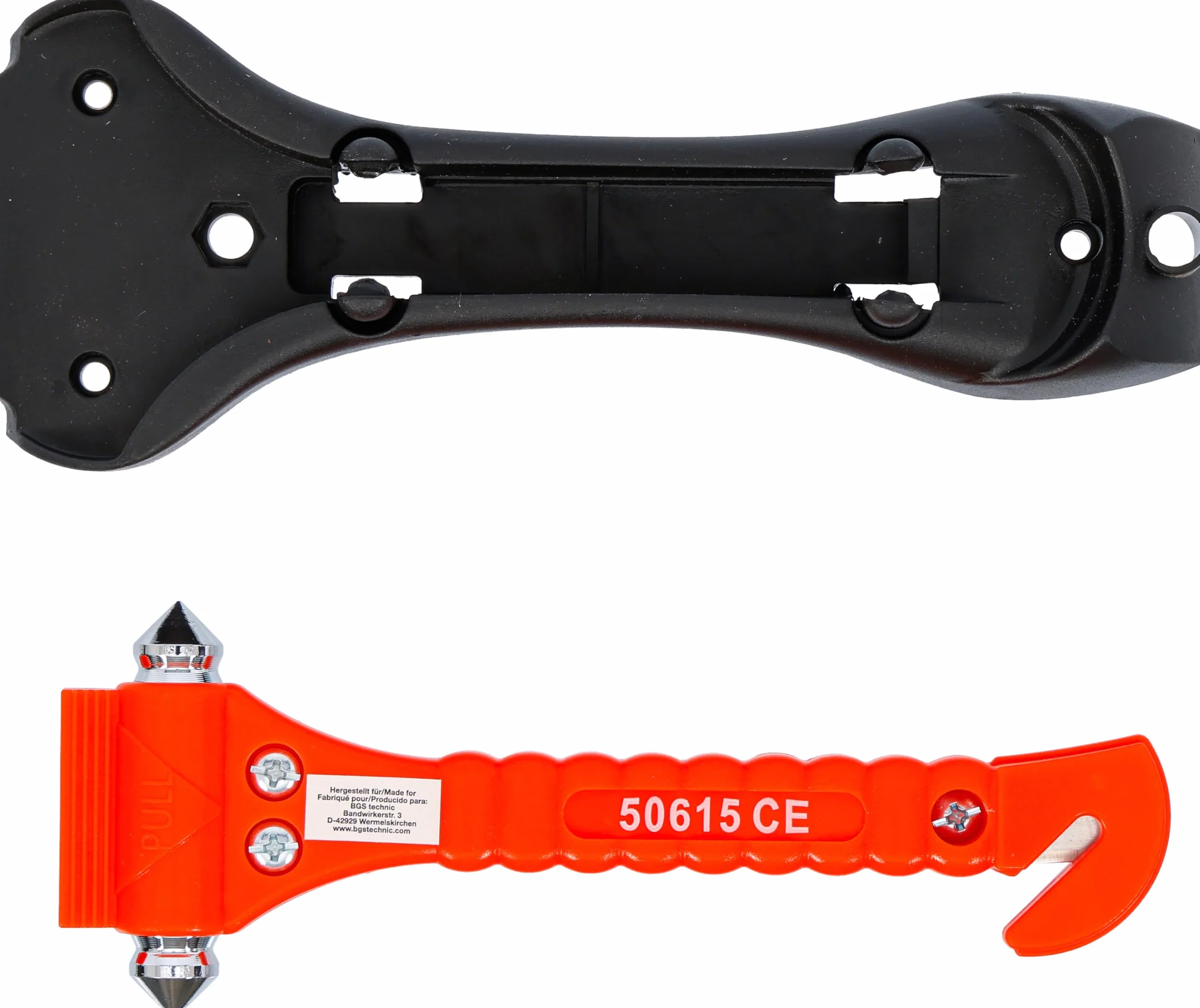 Młotek awaryjny z nożem 170 mm BGS Diy 50615