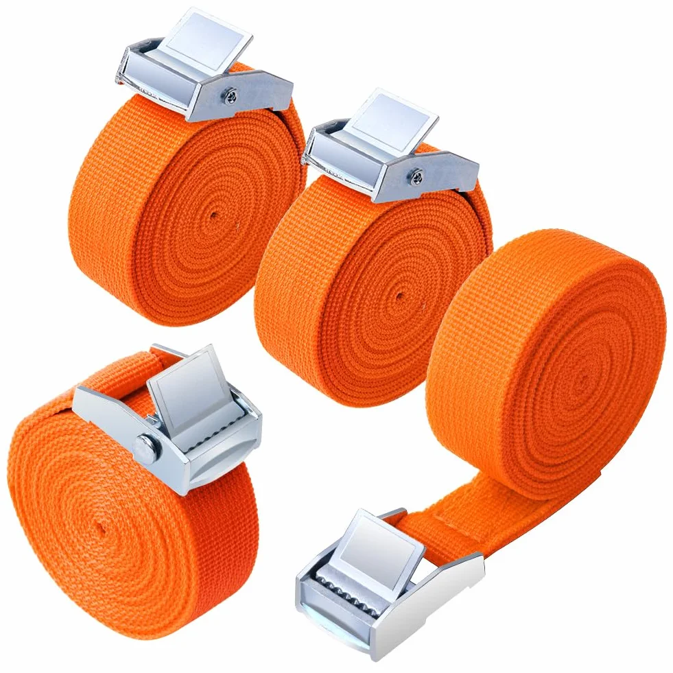 URAQT Pas spinający mocujący 4 x 150 kg 2 m szerokość 20 mm z mechanizmem zapadkowym
