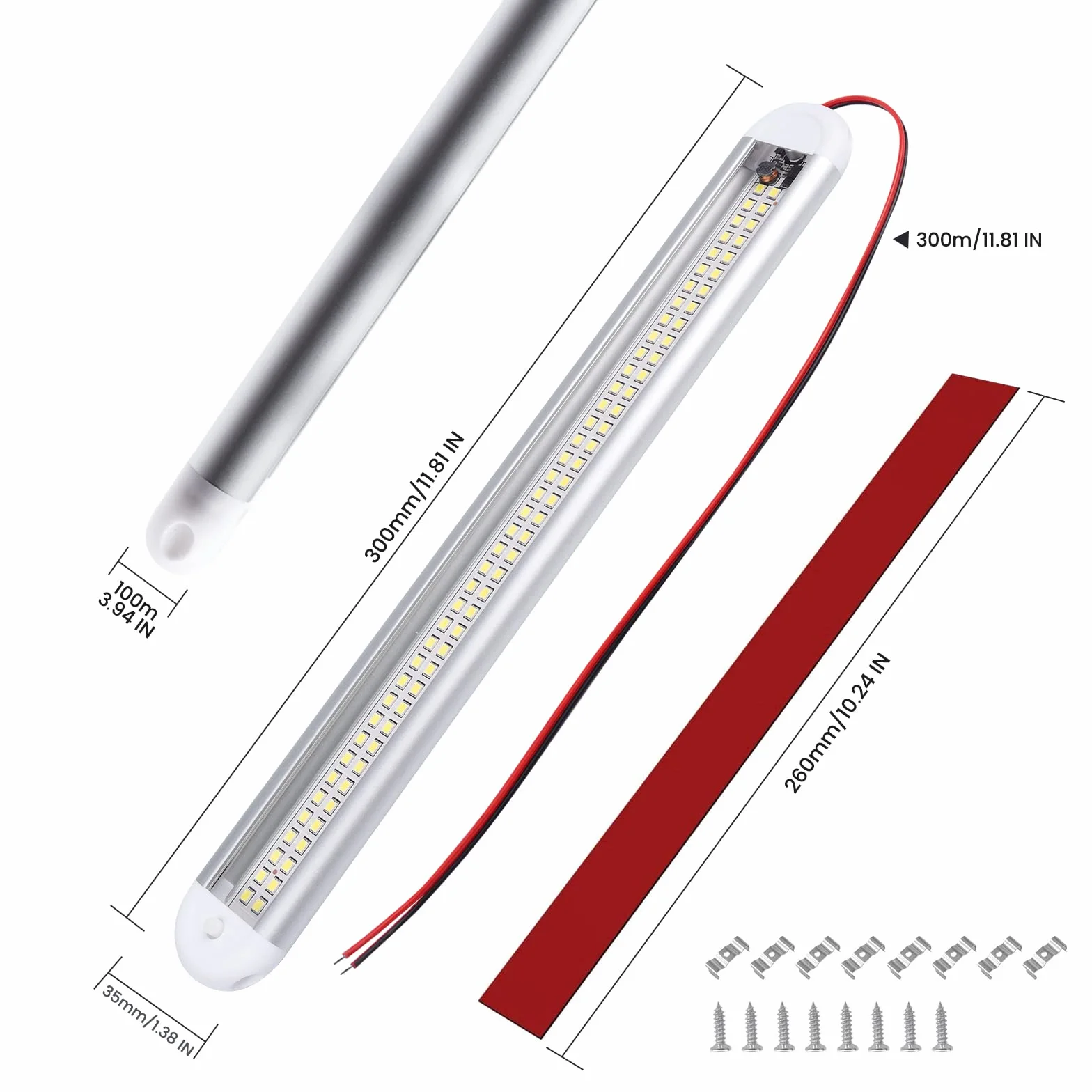 Bonlux Listwa oświetleniowa LED 12 V 120 diod 6500 K 1800 lm 4 szt