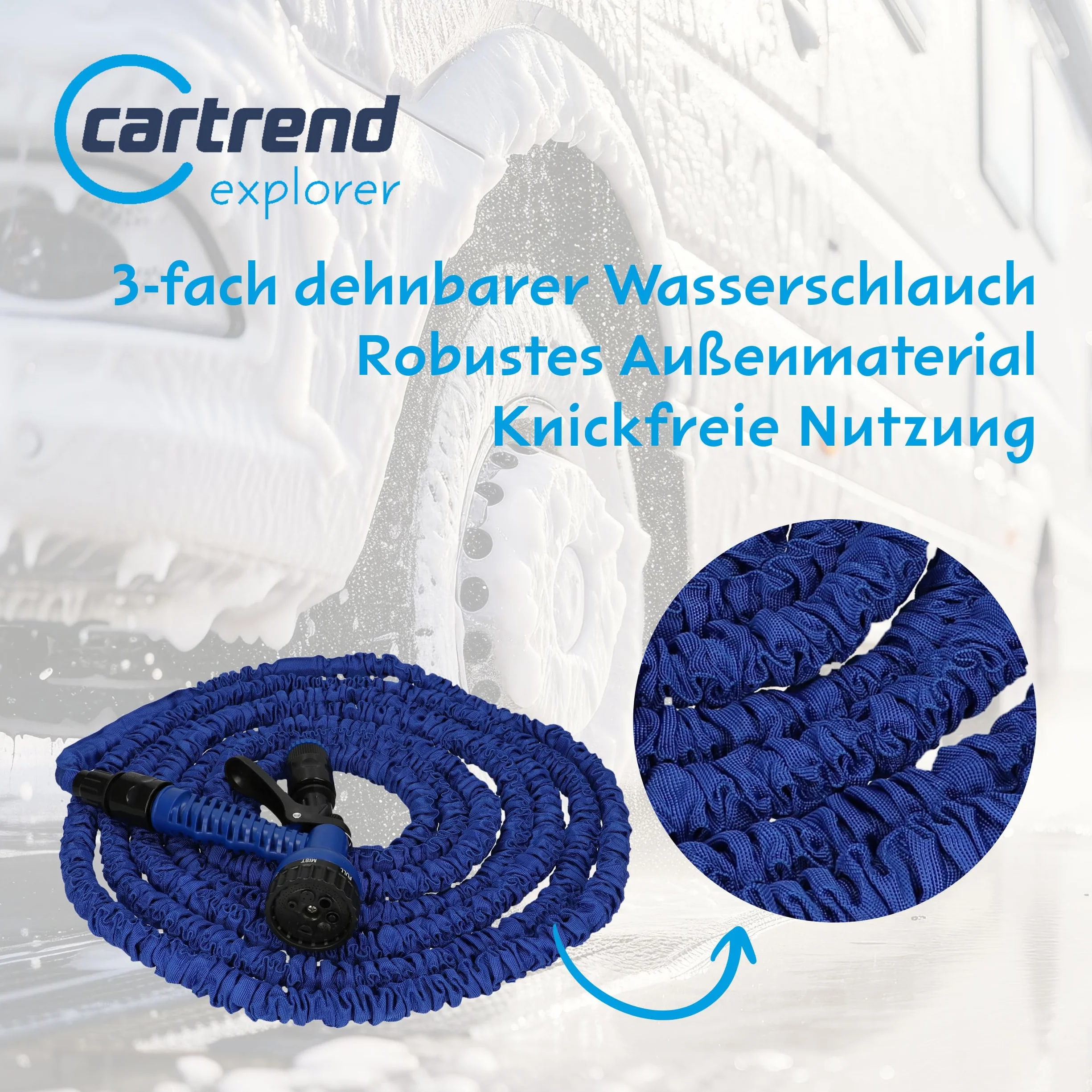 Cartrend elastyczny wąż wodny do przyczep kempingowych 5-15 m