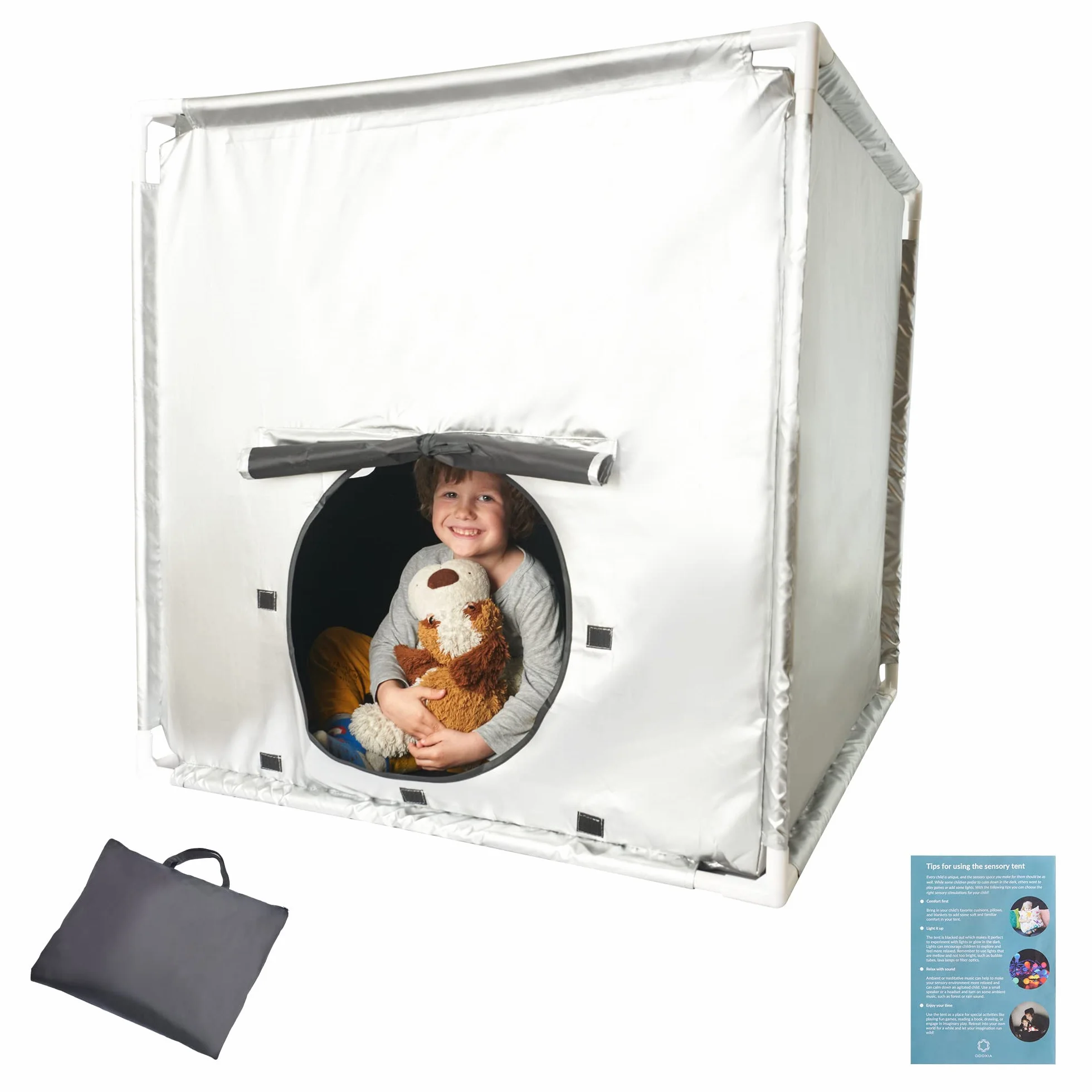 Namiot sensoryczny dla dzieci do zabawy i relaksu | Narzędzie do autyzmu, SPD, lęku, braku koncentracji | Sensory Tent Cube | Do domu lub szkoły