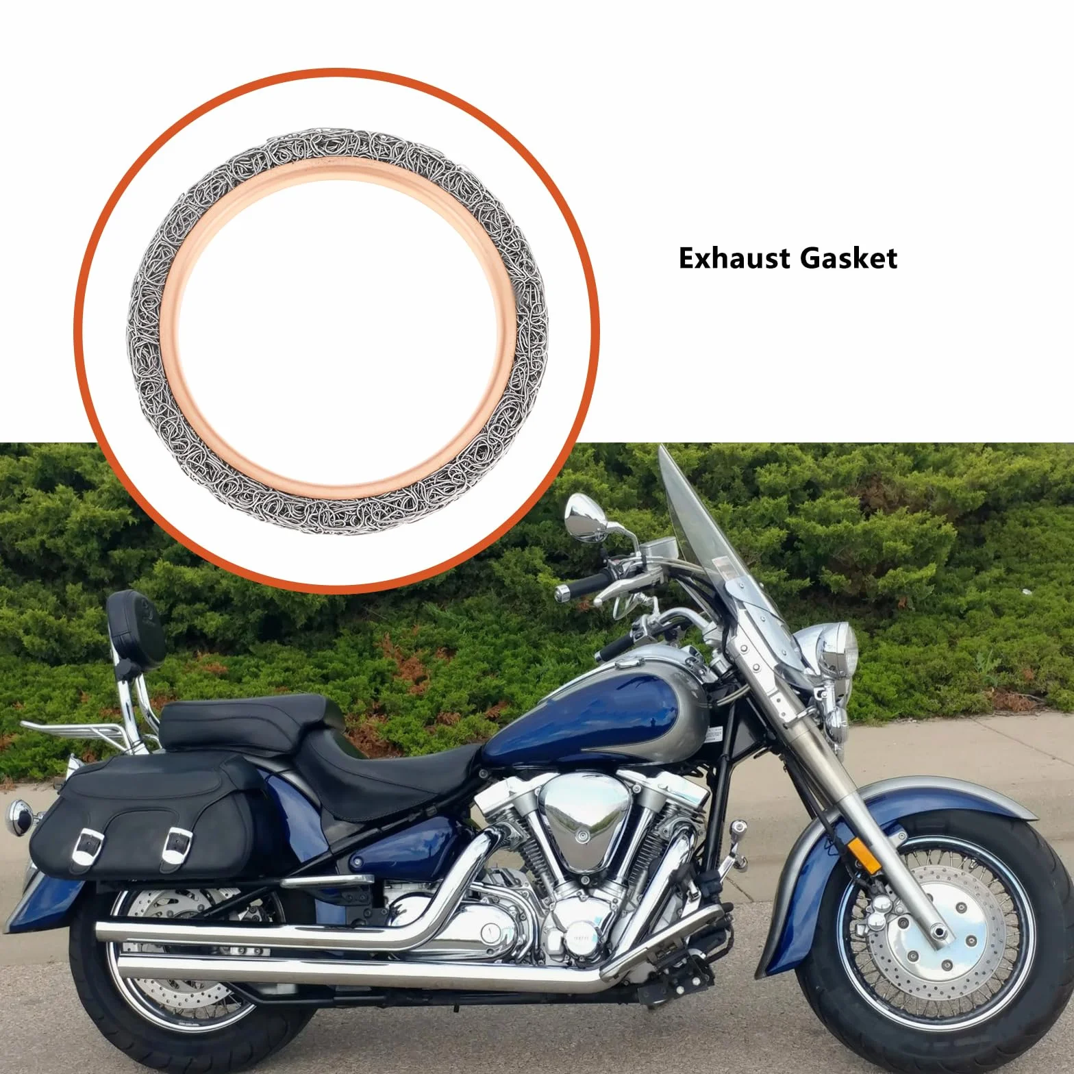 2 szt. uszczelka wydechowa 55 x 42,4 x 3,5 mm 3EG-14613-00-00 4X7-14613-00-00 kompatybilna z Yamaha