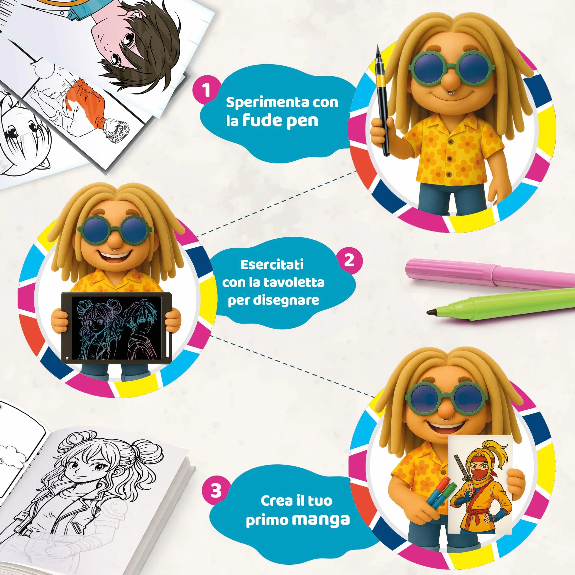 Lisciani Giochi - I'm a Genius Kids Art The Manga Laboratorium, 117352