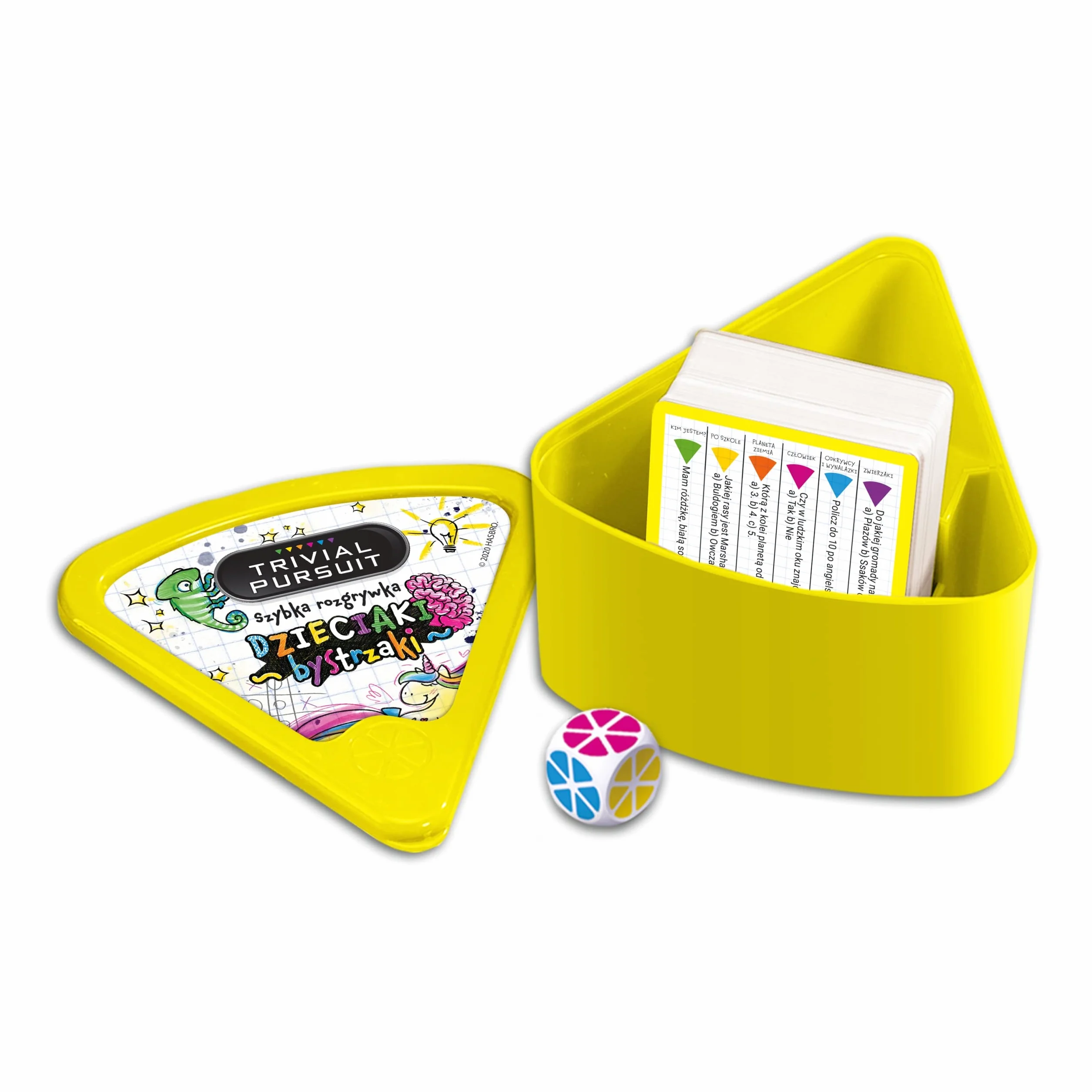 TRIVIAL PURSUIT Dzieciaki Bystrzaki, gra karciana dla dzieci i rodziców, edukacja przez zabawę