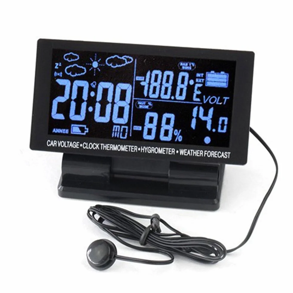 Cyfrowy termometr samochodowy higrometr 12 V LCD 1 4-calowy