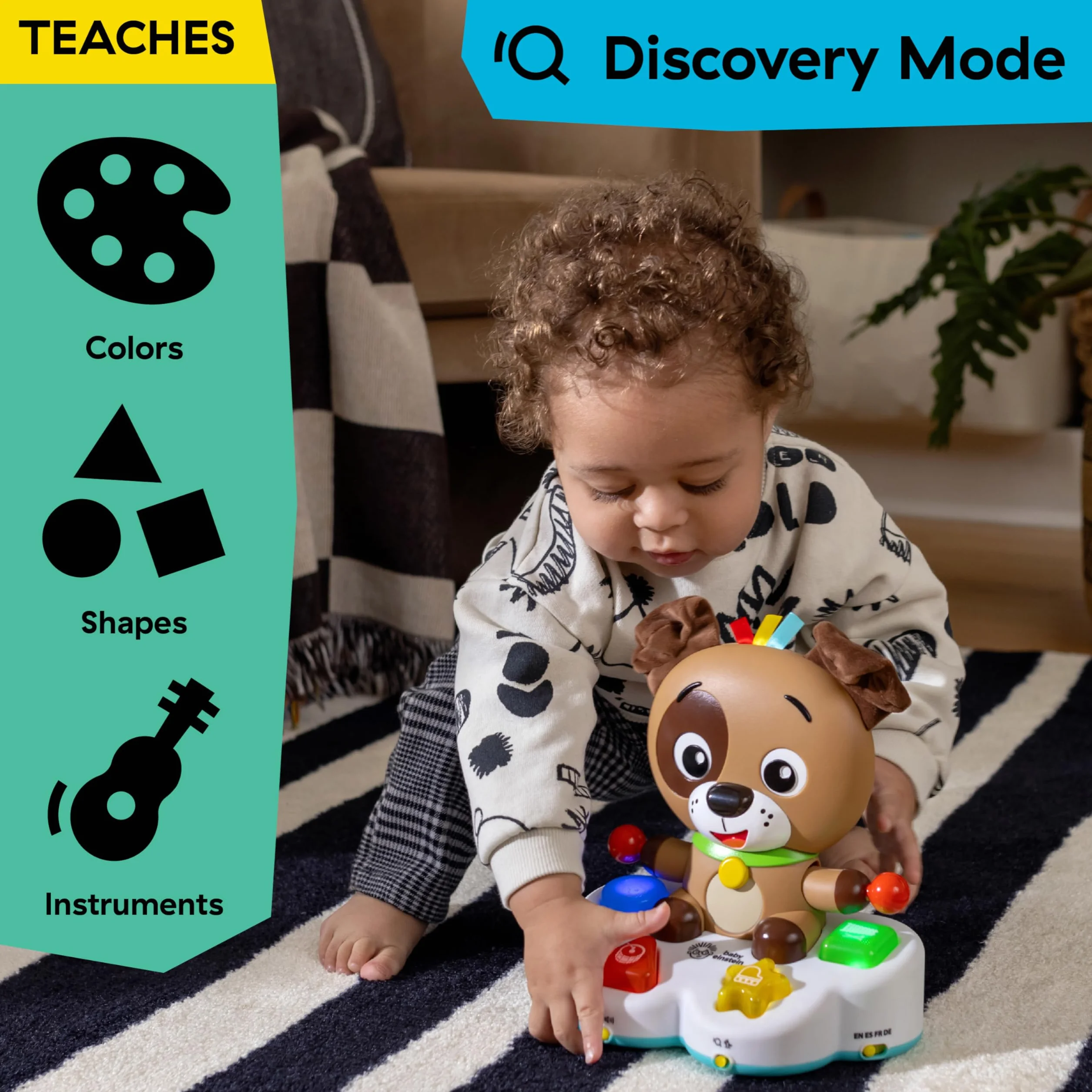 Baby Einstein, Drum & Learn Dean zabawka muzyczna dla dzieci od 6 miesięcy