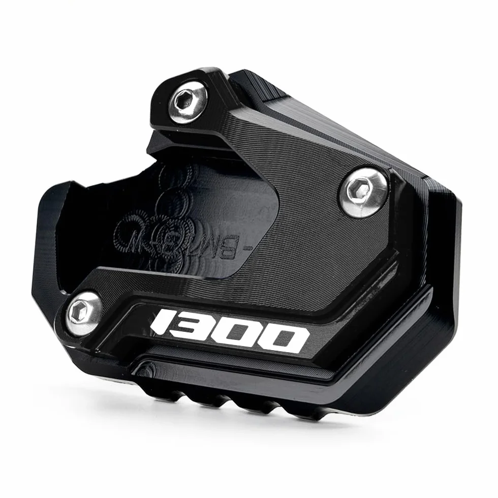 Płyta przedłużająca podpórki do R1300GS R 1300GS adv R 1300 GS 2023-2025 Nowe akcesoria motocyklowe Uchwyt podpórki bocznej płyta powiększająca (czarna)