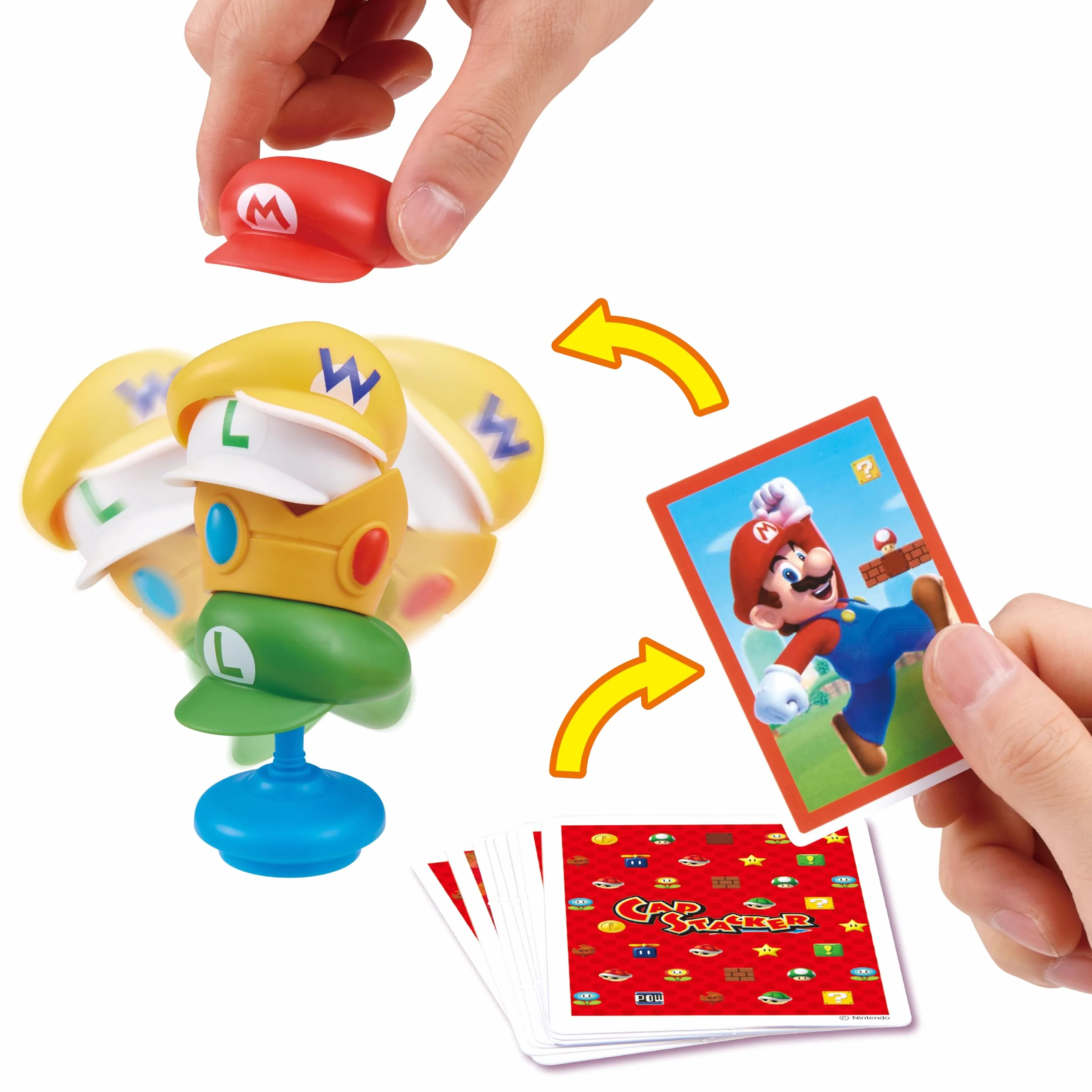 EPOCH Games Super Mario - 7554 Super Mario Cap Stacker Czapki z w górę