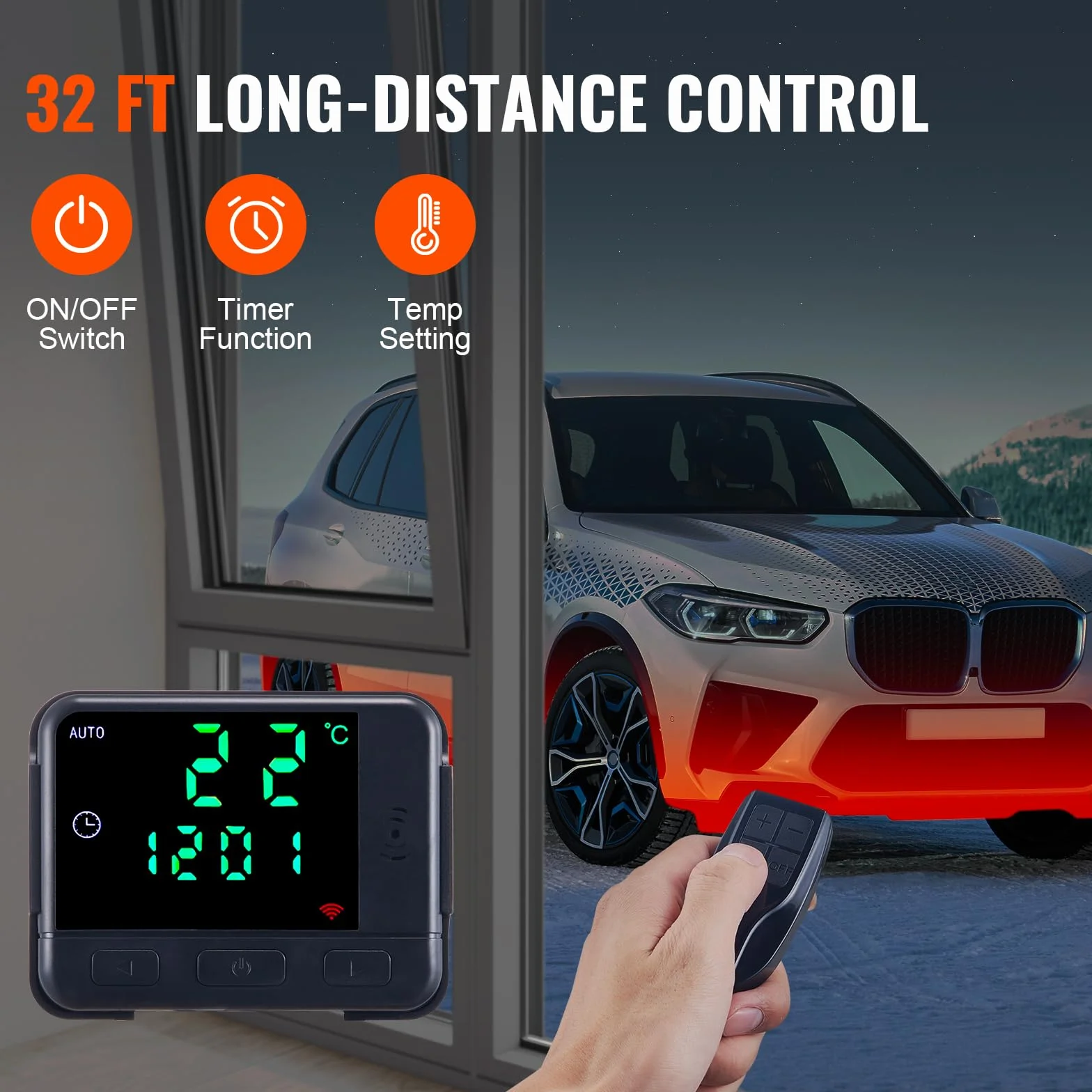 VEVOR Ogrzewanie postojowe na olej napędowy 8 kW 12/24 V z wyświetlaczem LCD i pilotem