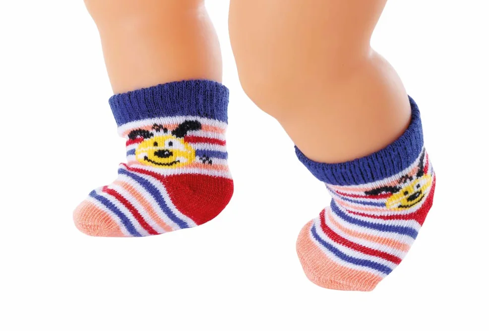 BABY born Assorted Socks 43cm Set of 2 - For Toddlers 3 Years and Up - Easy for Small Hands - Includes Socks in Two Styles