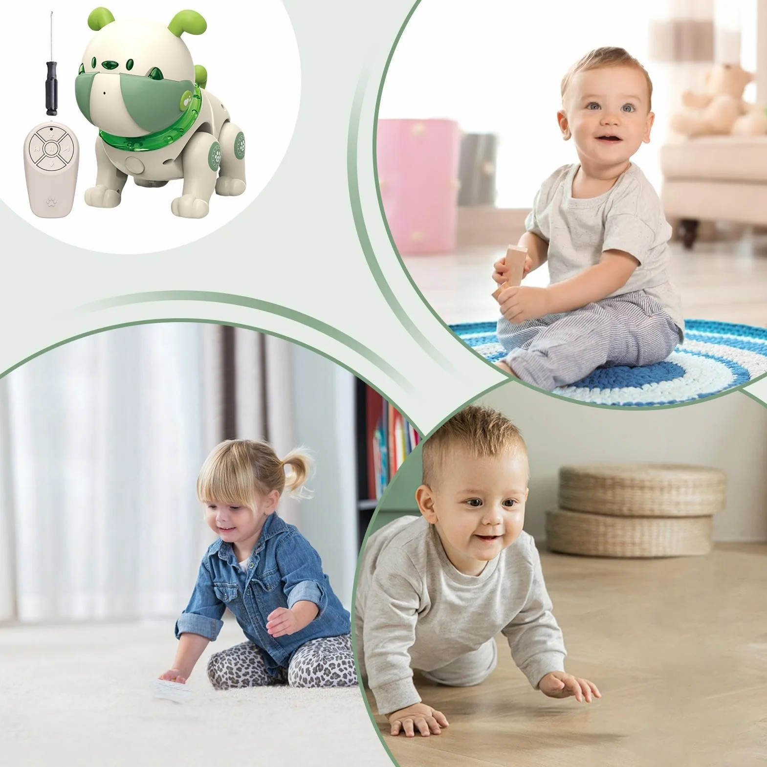 Children Intelligent Robotic Dog, Children Remote Control Robot Toy Dog, Early Learning Toy, Smart Touch Sensing Animals Backyard, Singing Robot Dog, Easy To Use, Portable for Boys Girls