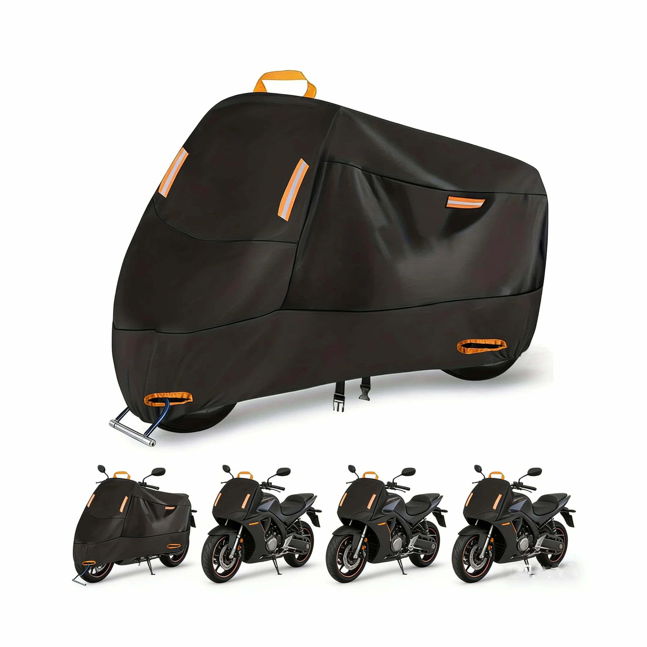 Pokrowiec na motocykl do Piaggio 1 2021–2025 zewnętrzny z wodoodporną tkaniną Oxford Do użytku w każdych warunkach pogodowych osłony przeciwdeszczowej(L(220x95x110cm))